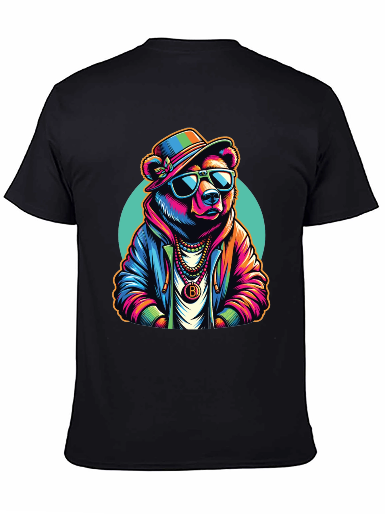 Black Cool Bear Graphic T-Shirt - Stylish & Unique Design view 4
