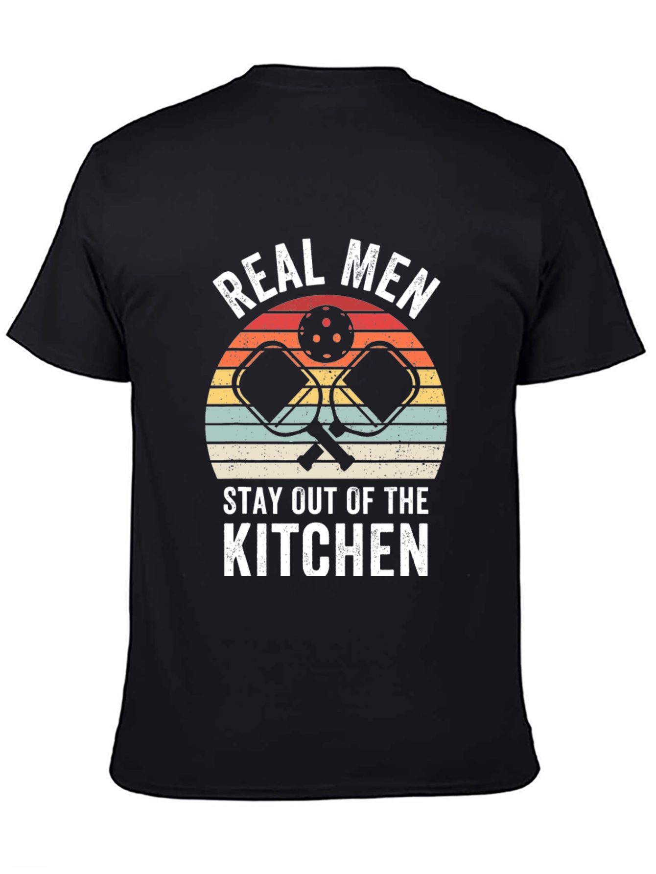 Black Real Men Stay Out of the Kitchen T-Shirt view 4