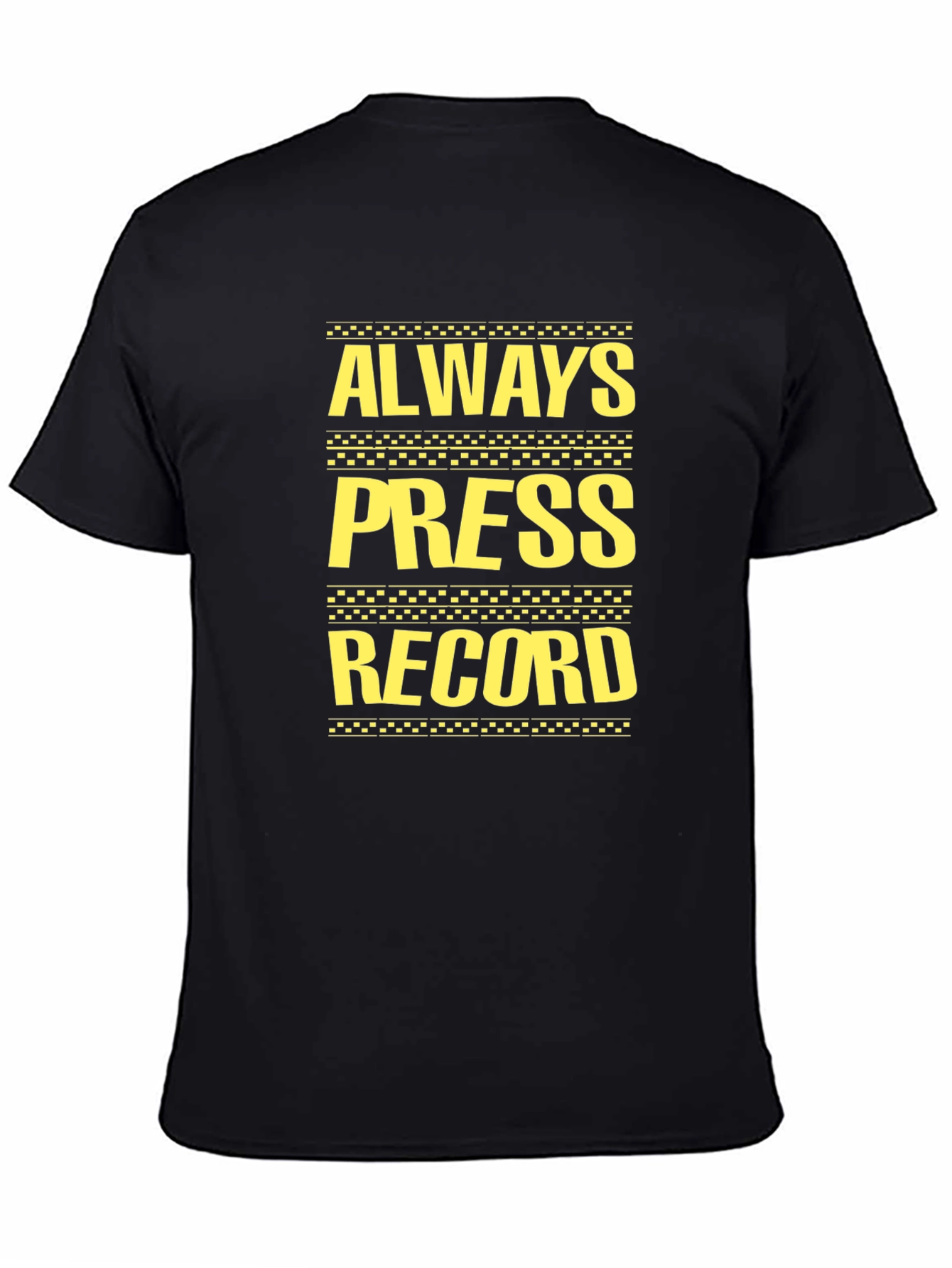 Black Always Press Record Graphic Tee - Black view 4