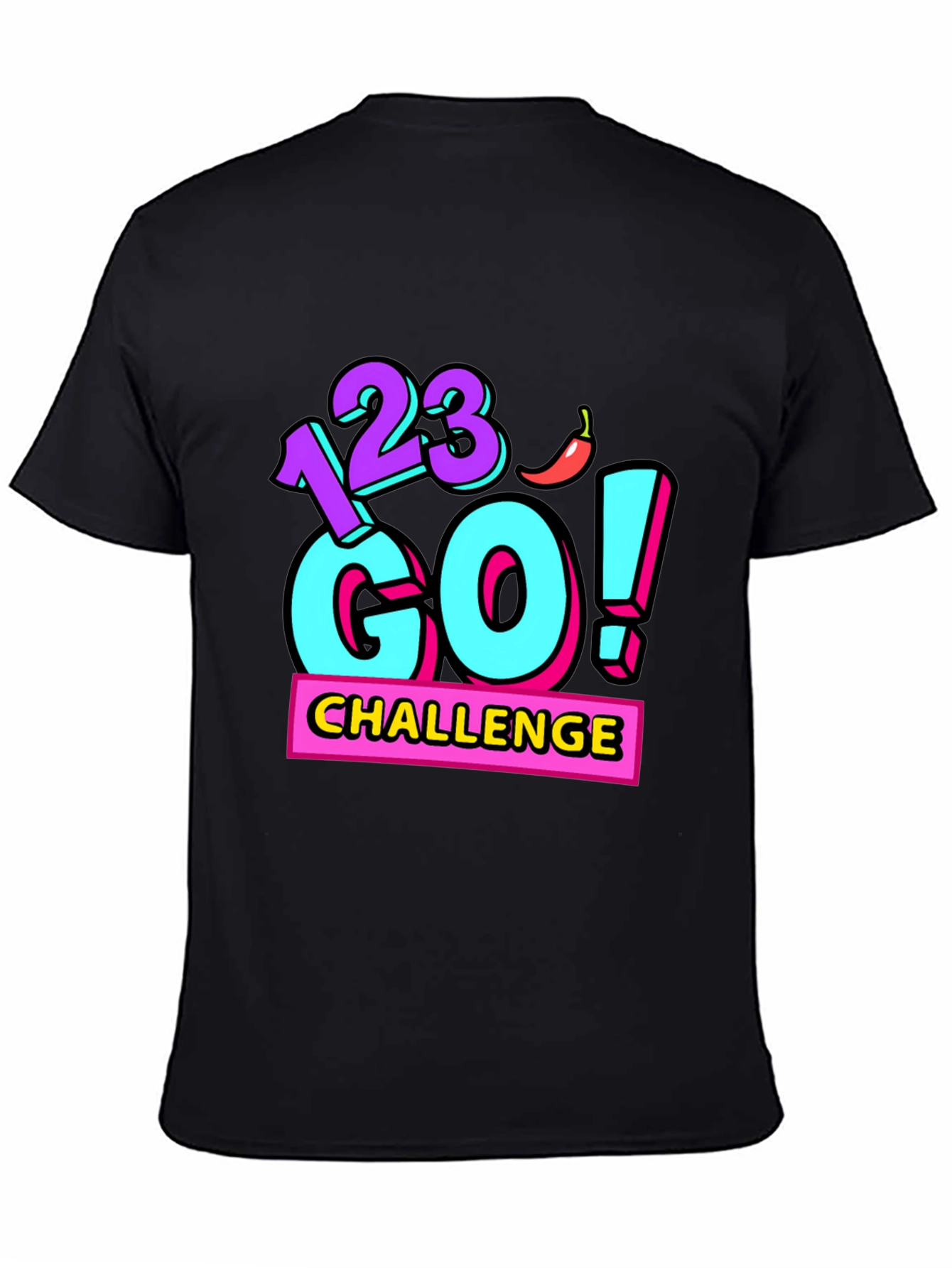 Black 123 Go! Challenge Graphic T-Shirt view 4