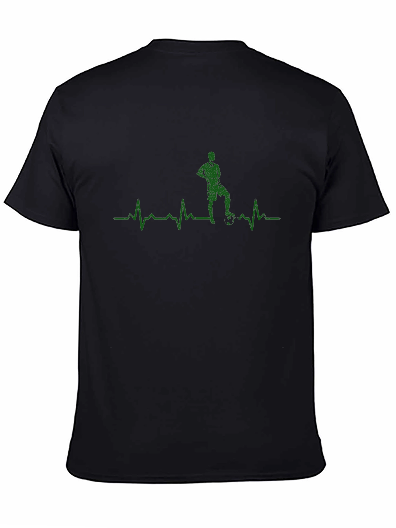 Black Soccer Heartbeat Tee - Passion on Display view 4