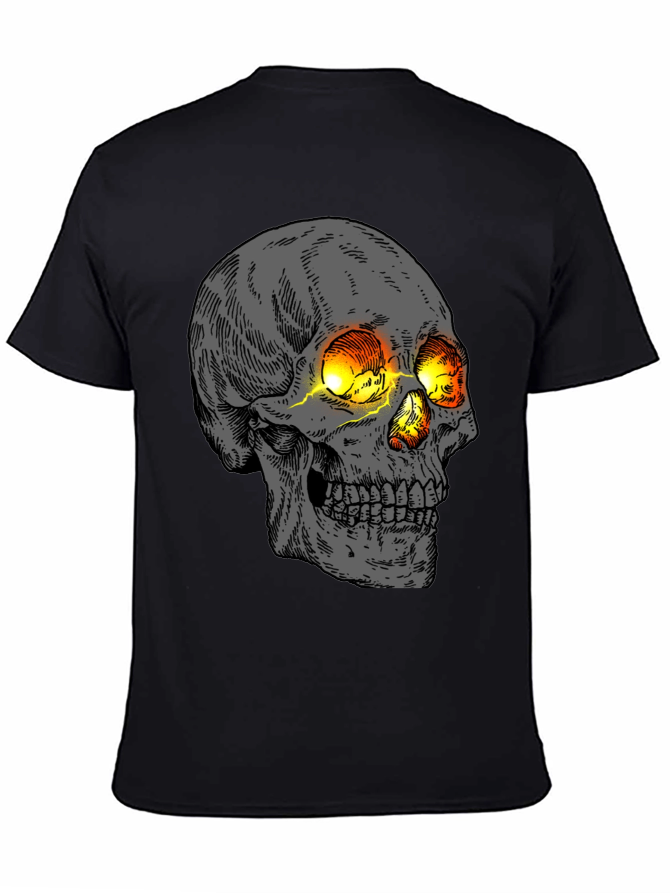 Skull Graphic T-Shirt - Men's Black Tee with Striking Design - 4