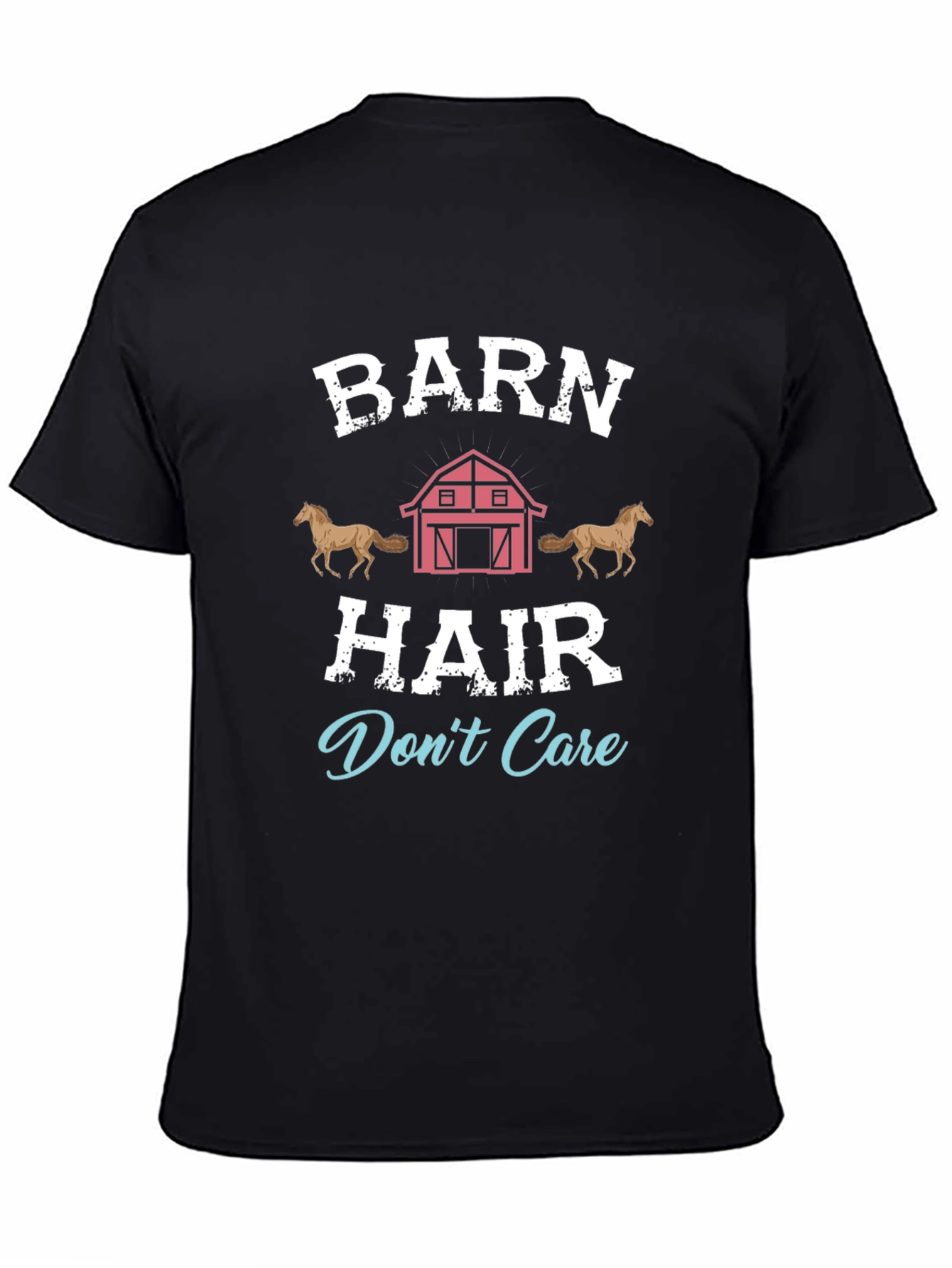 Black Barn Hair Don't Care Graphic T-Shirt view 4