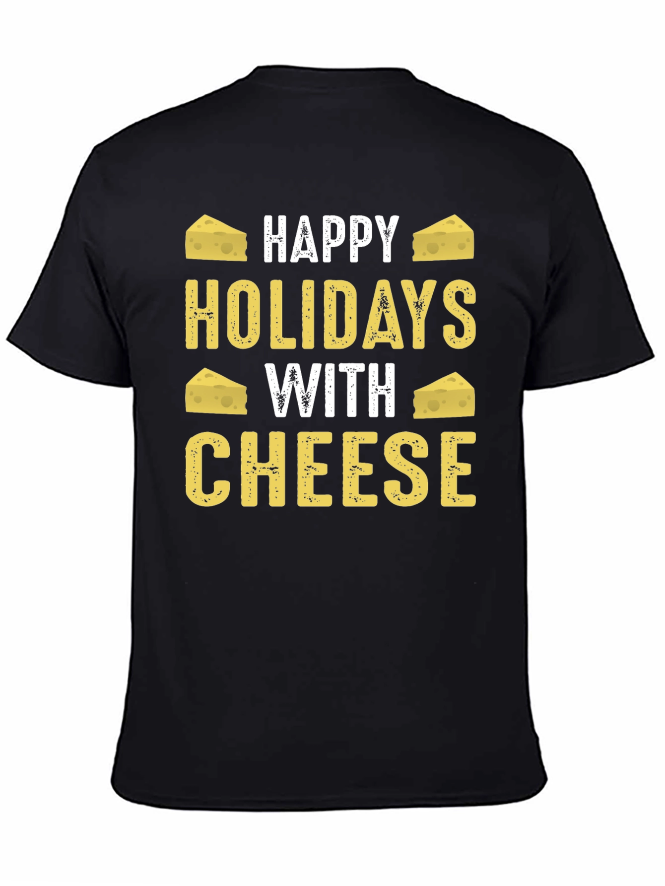 Happy Holidays With Cheese Graphic T-Shirt - 4