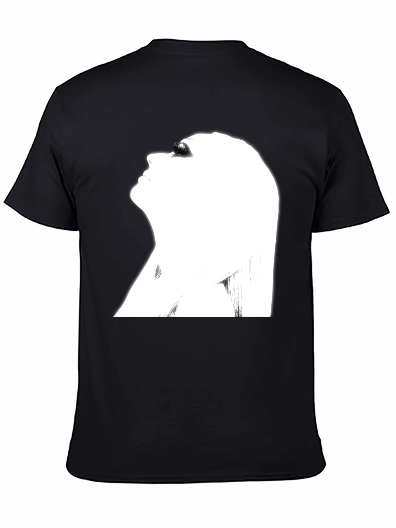 Black Silhouette Graphic Tee - Modern Black T-Shirt view 4