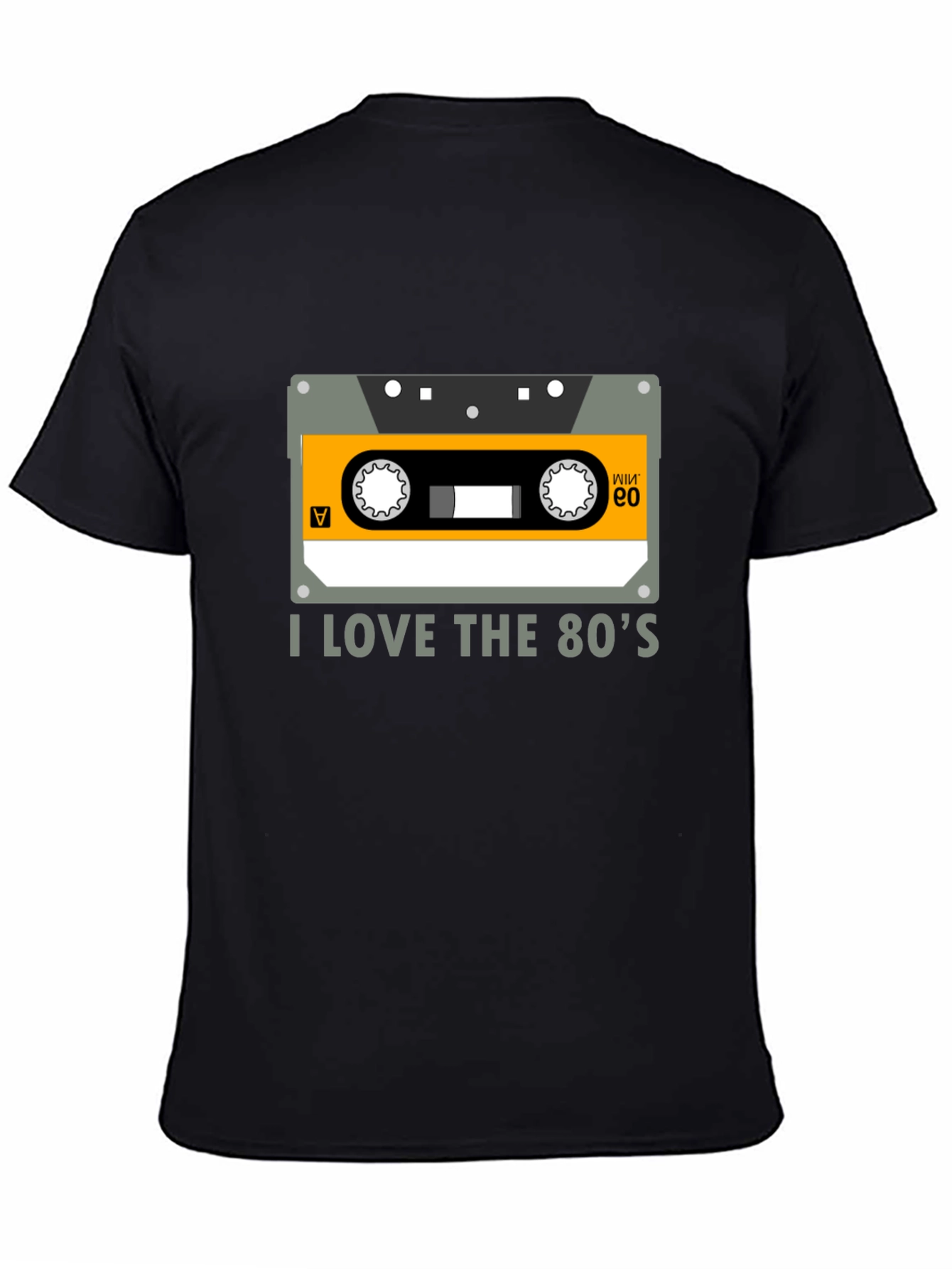 Black I Love the 80's Cassette Tape Black Graphic Tee view 4
