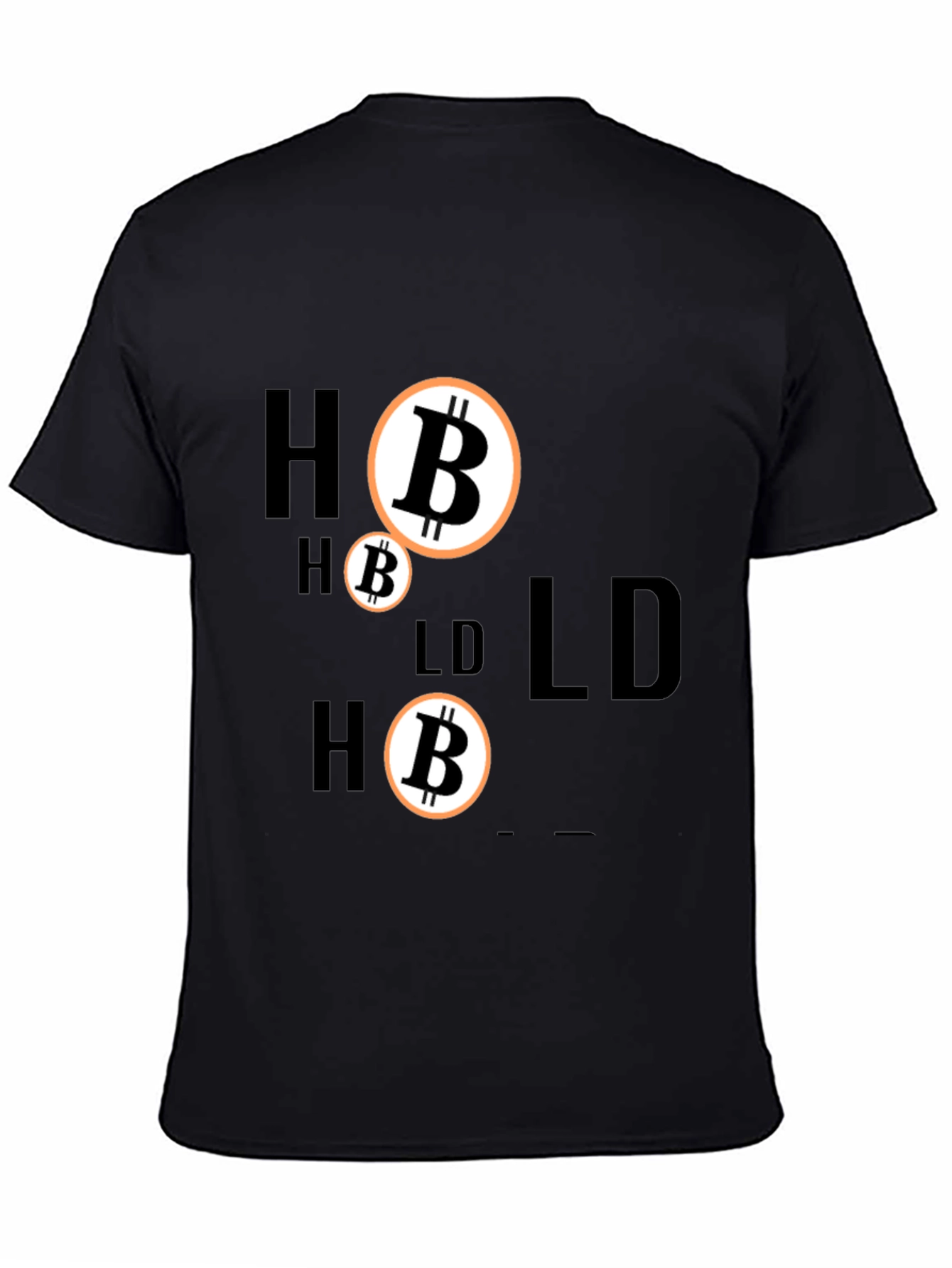 Black HODL Bitcoin Crypto T-Shirt - Black view 4
