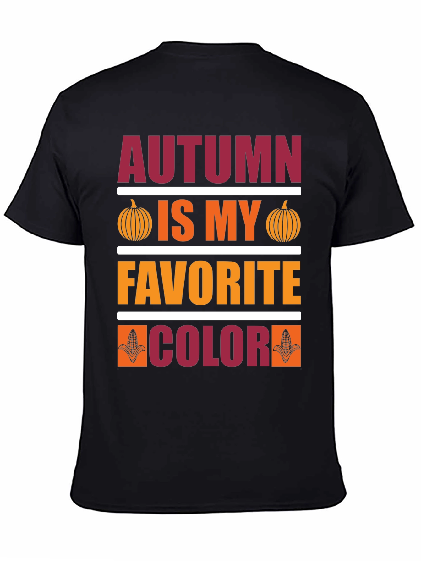 Black Autumn Is My Favorite Color T-Shirt view 4