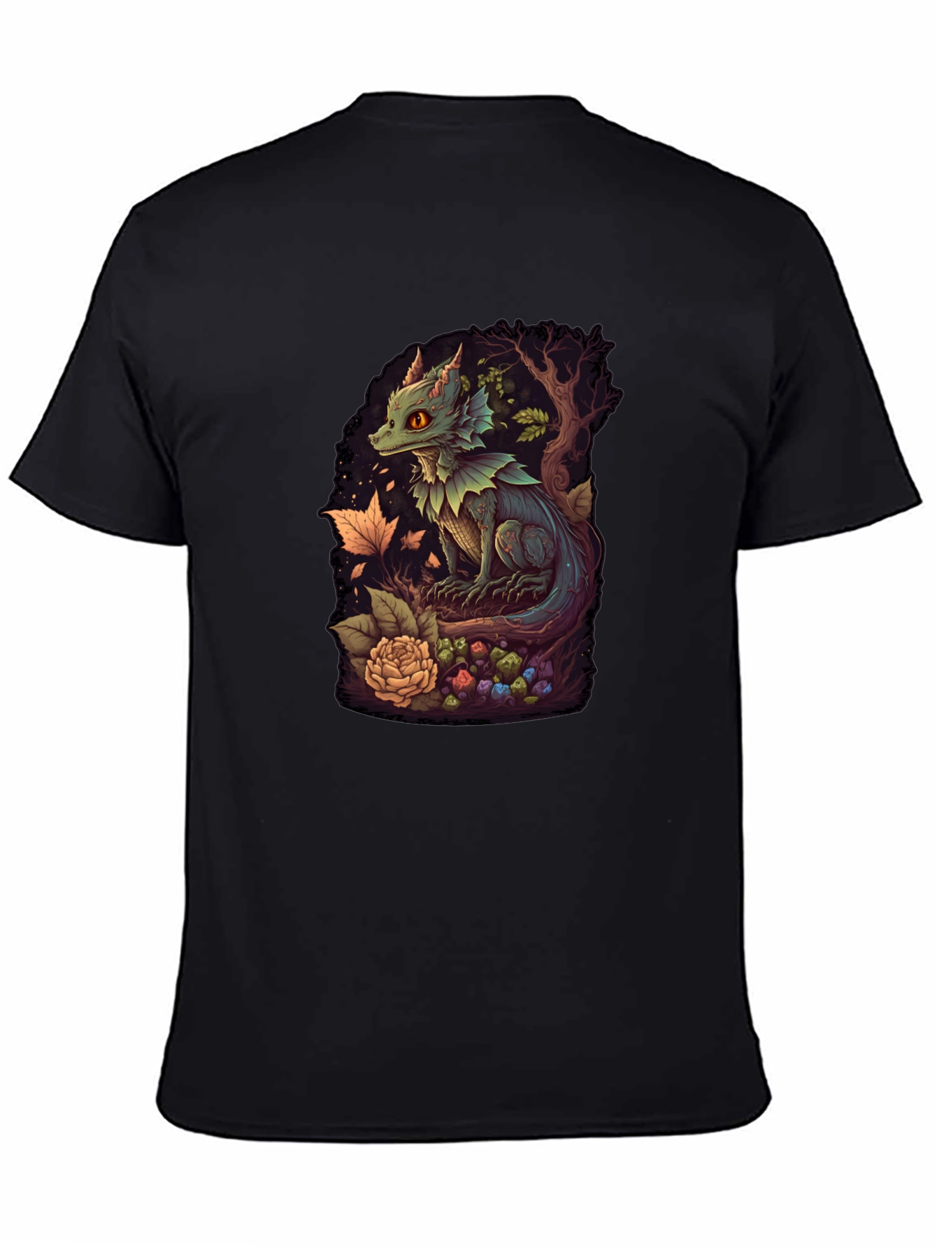 Black Dragon Graphic Tee - Unique Fantasy Design view 4