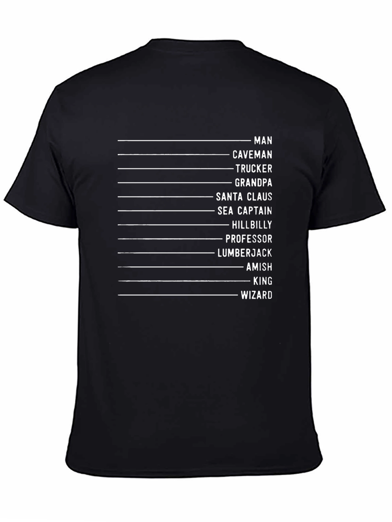 Black Funny Occupation Checklist Graphic T-Shirt view 4