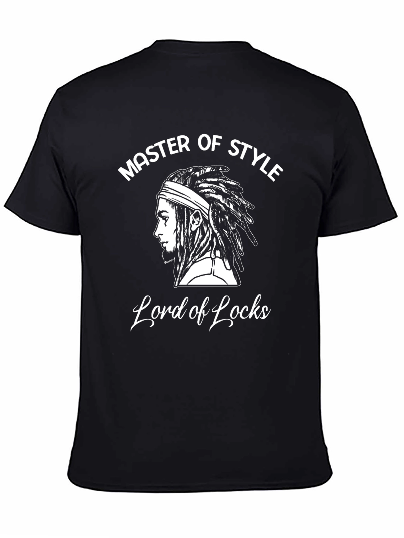 Black Master of Style Graphic T-Shirt - Lord of Locks view 4
