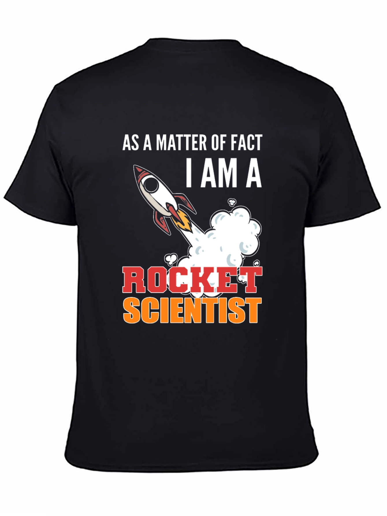 Black Rocket Scientist Graphic Tee - Funny Science T-Shirt view 4