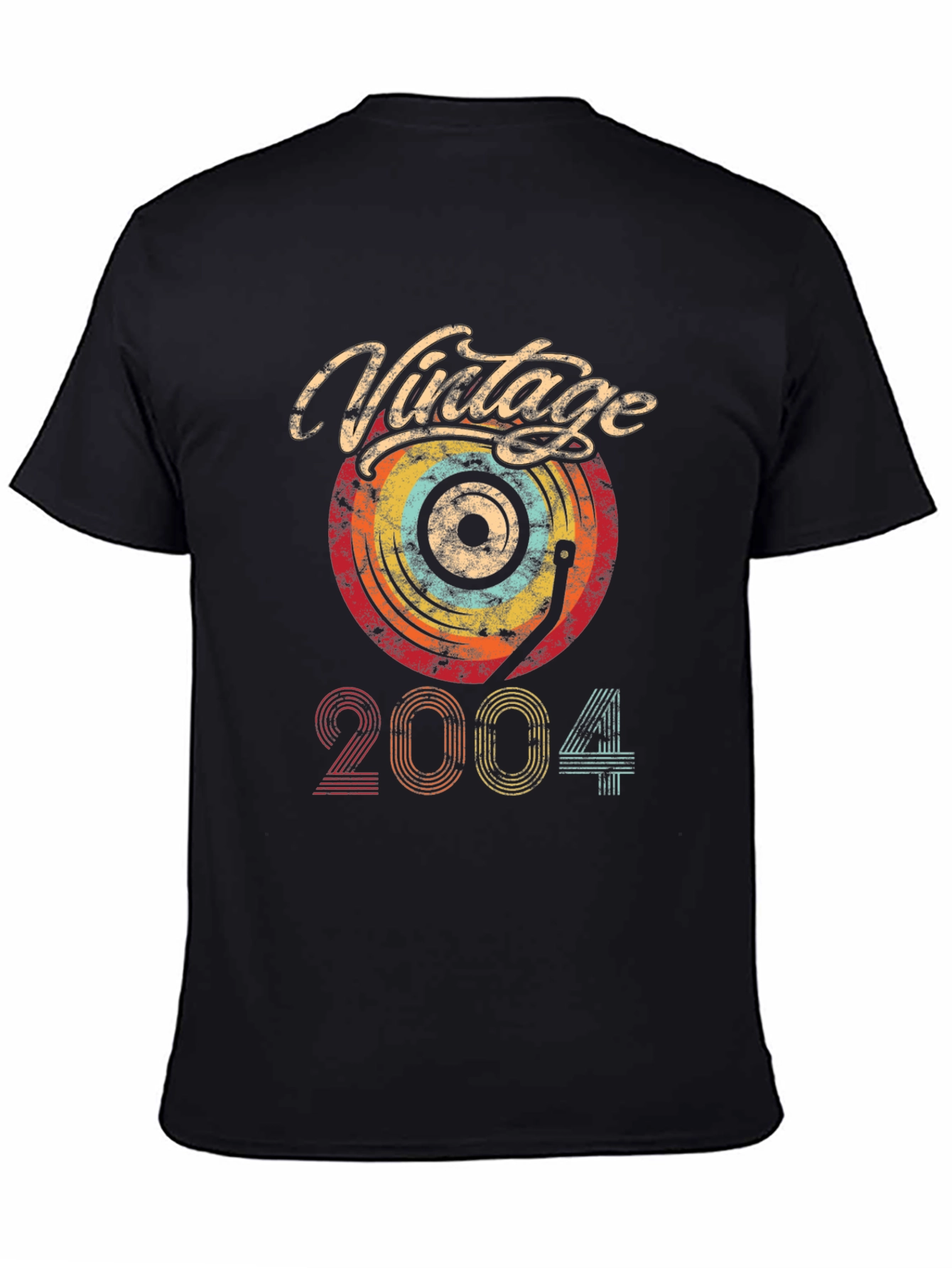 Black Vintage 2004 Record T-Shirt view 4