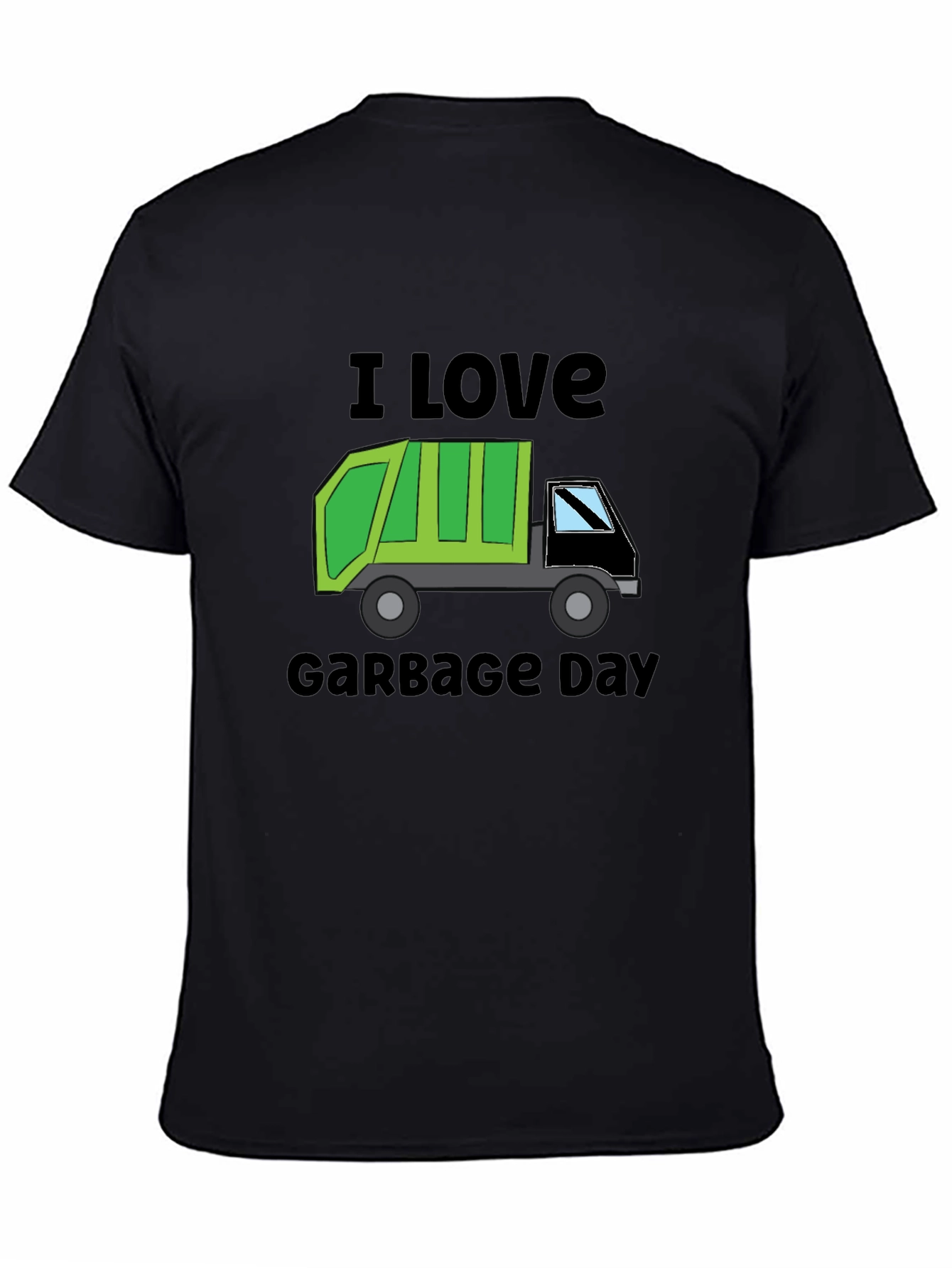 Black I Love Garbage Day T-Shirt - Novelty Graphic Tee view 4