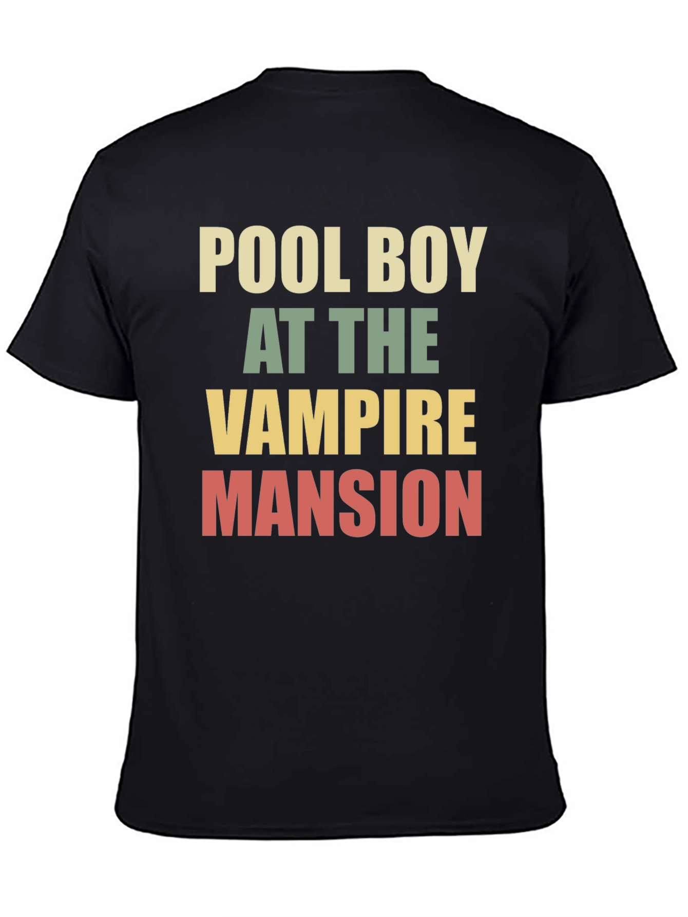 Black Pool Boy at the Vampire Mansion Graphic Tee view 4