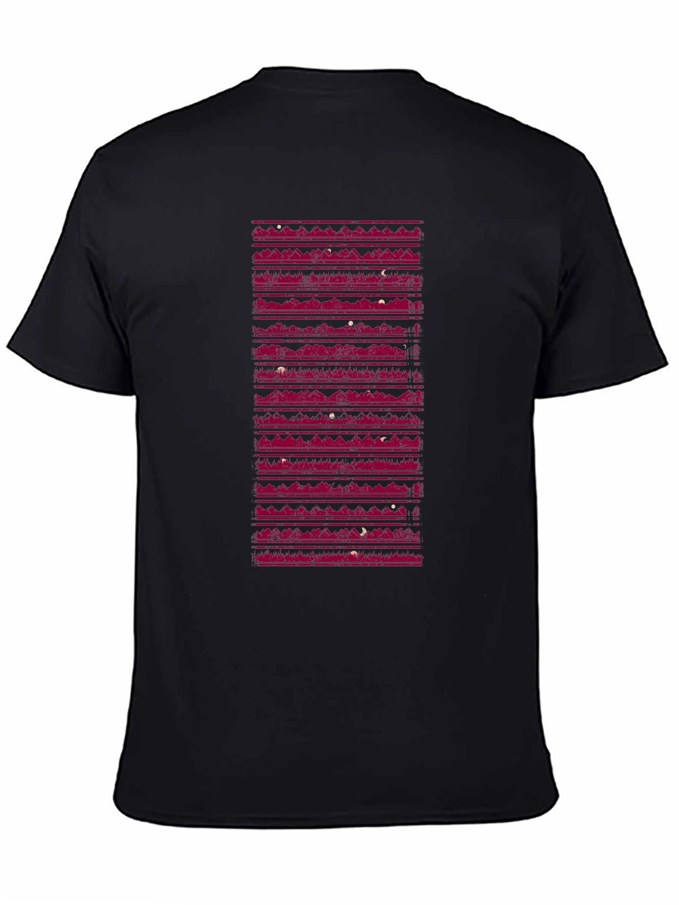 Black Retro Pixel Art T-Shirt view 4