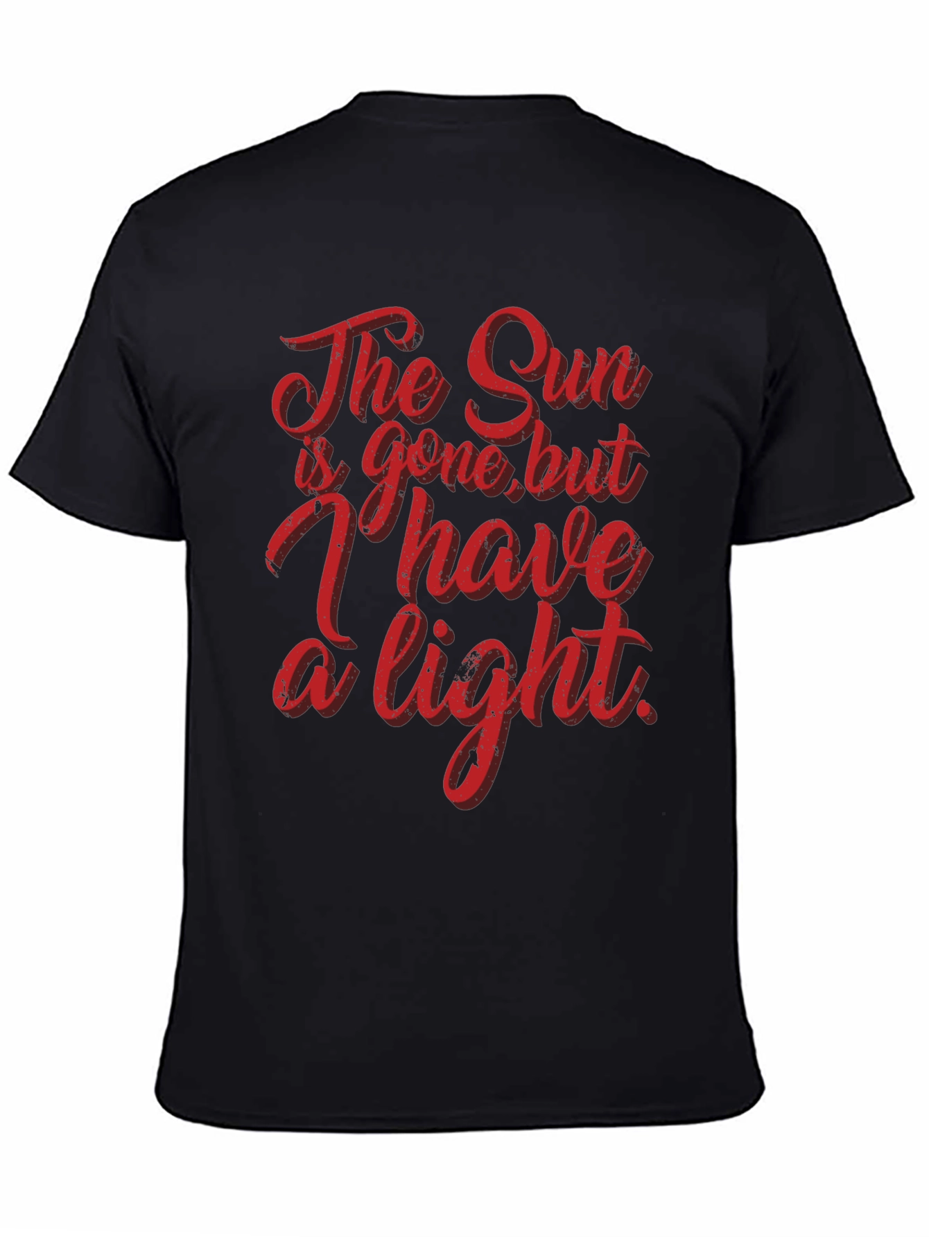 Black The Sun is Gone T-Shirt - Black Graphic Tee view 4
