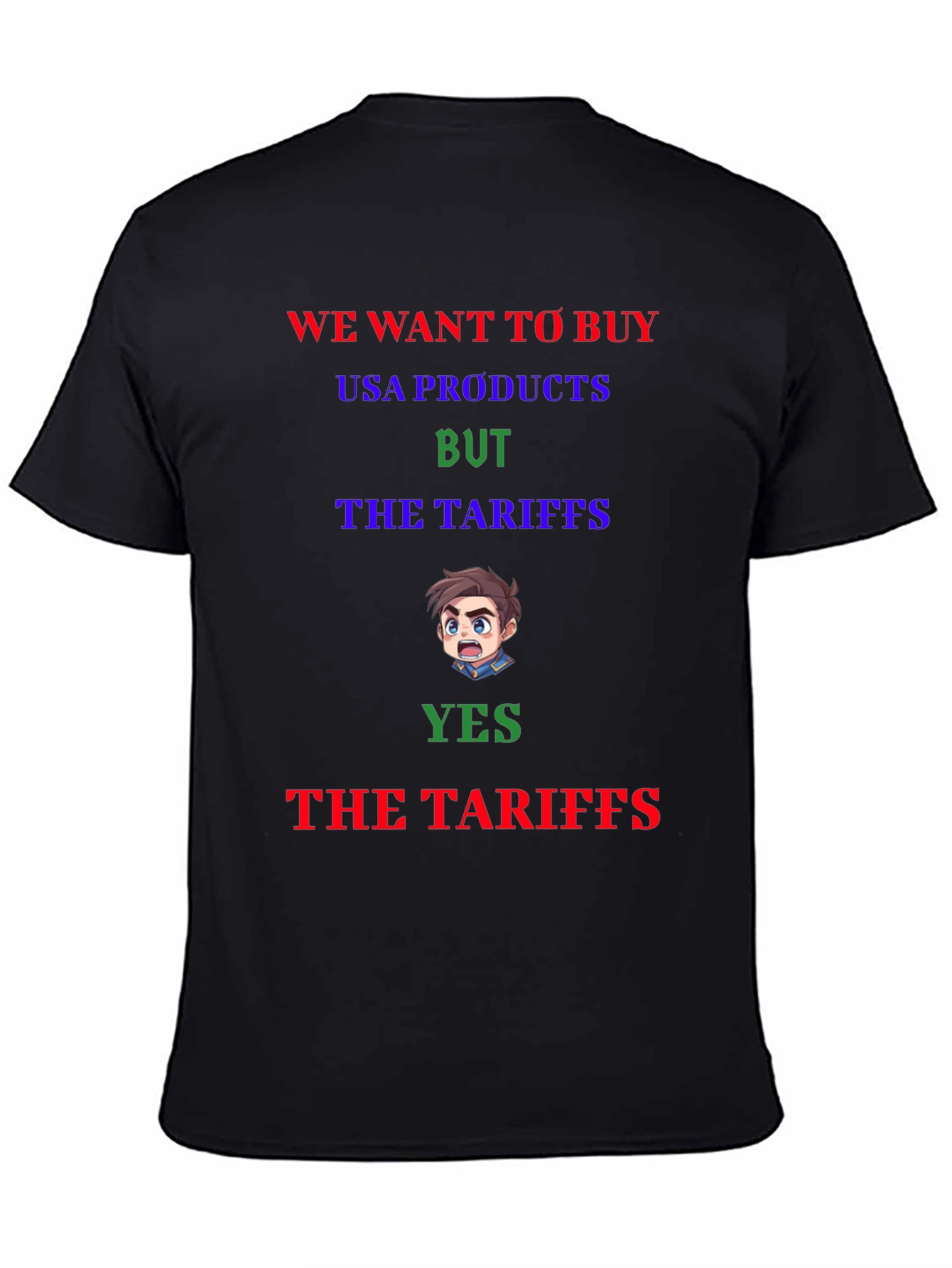 Black Funny Tariff T-Shirt - USA Products Buyer view 4