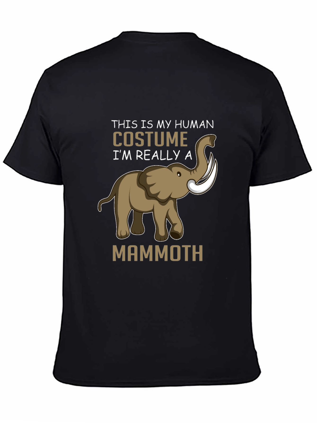 Black Human Costume Mammoth Graphic Tee view 4
