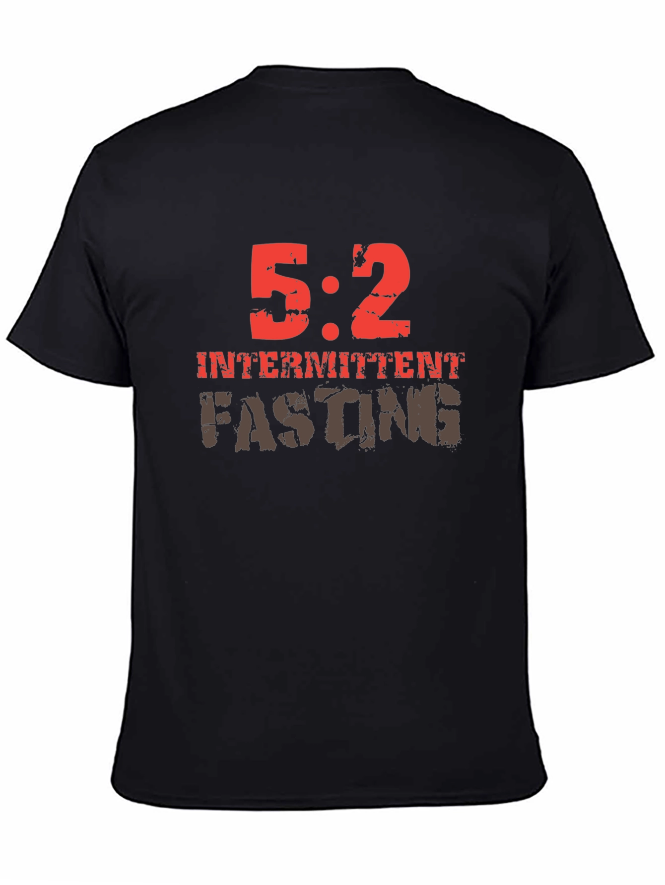Black 5:2 Intermittent Fasting Graphic Tee view 4