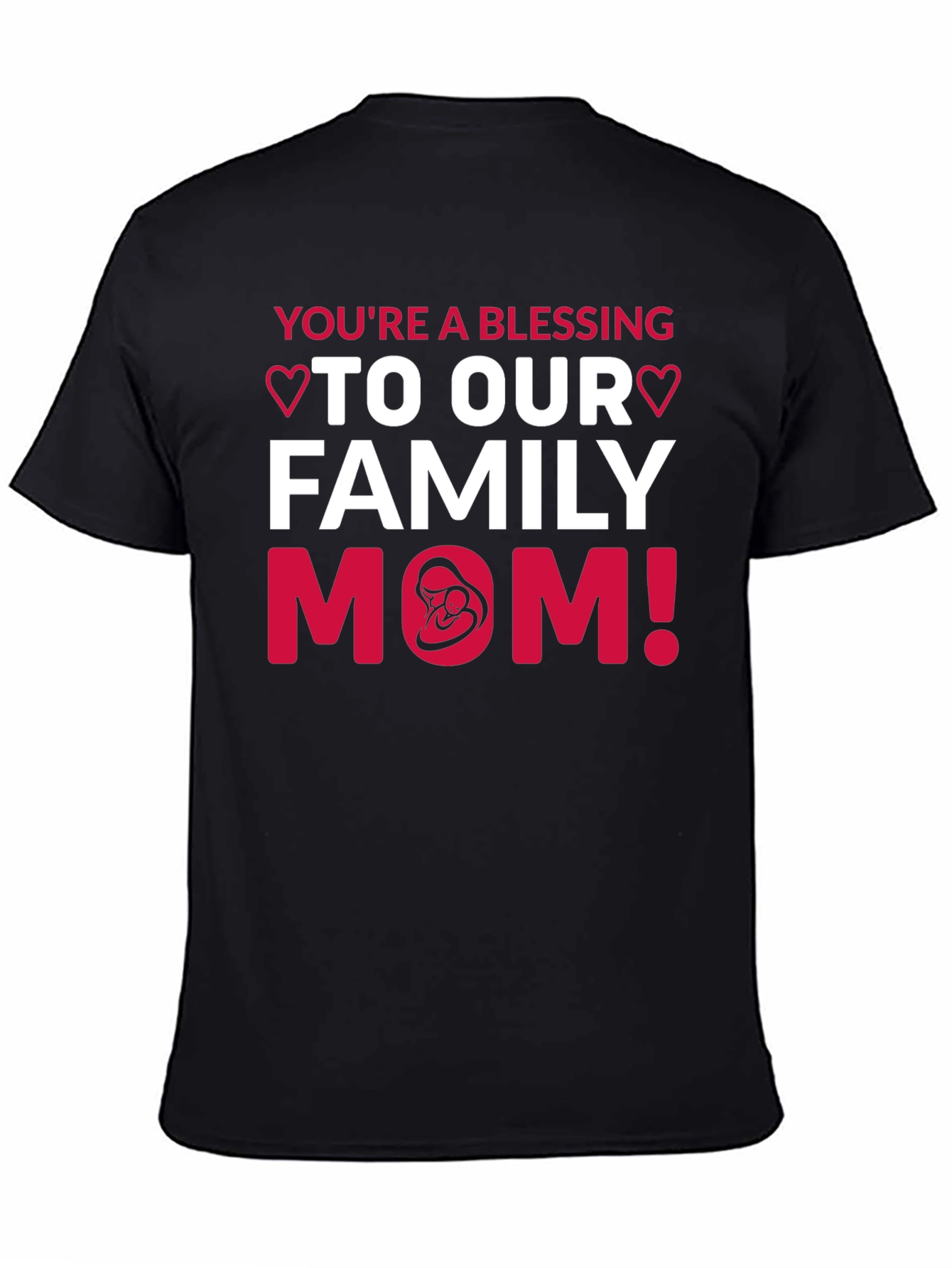 Black You're A Blessing Mom T-Shirt view 4