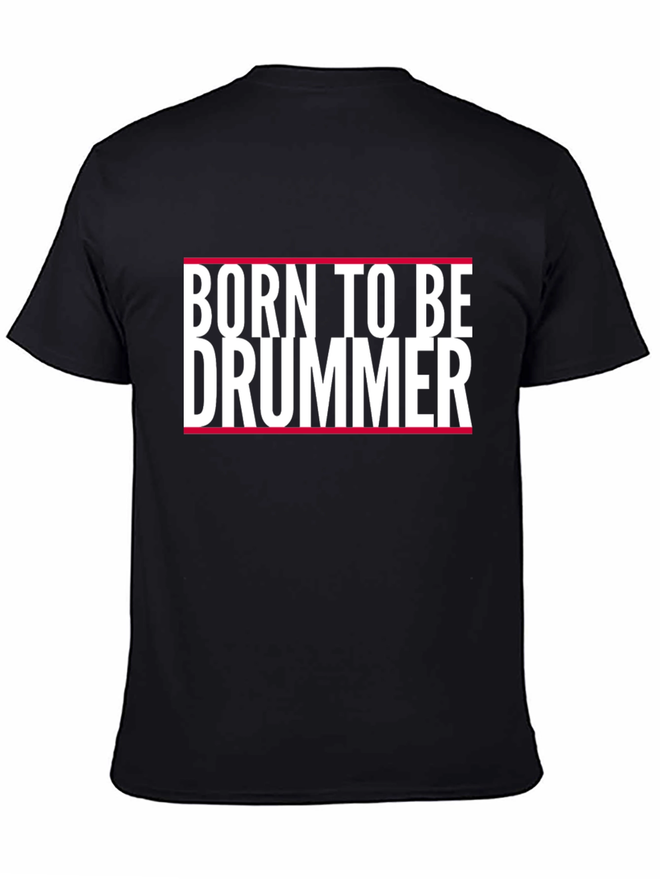 Black Born to Be Drummer Graphic Tee view 4