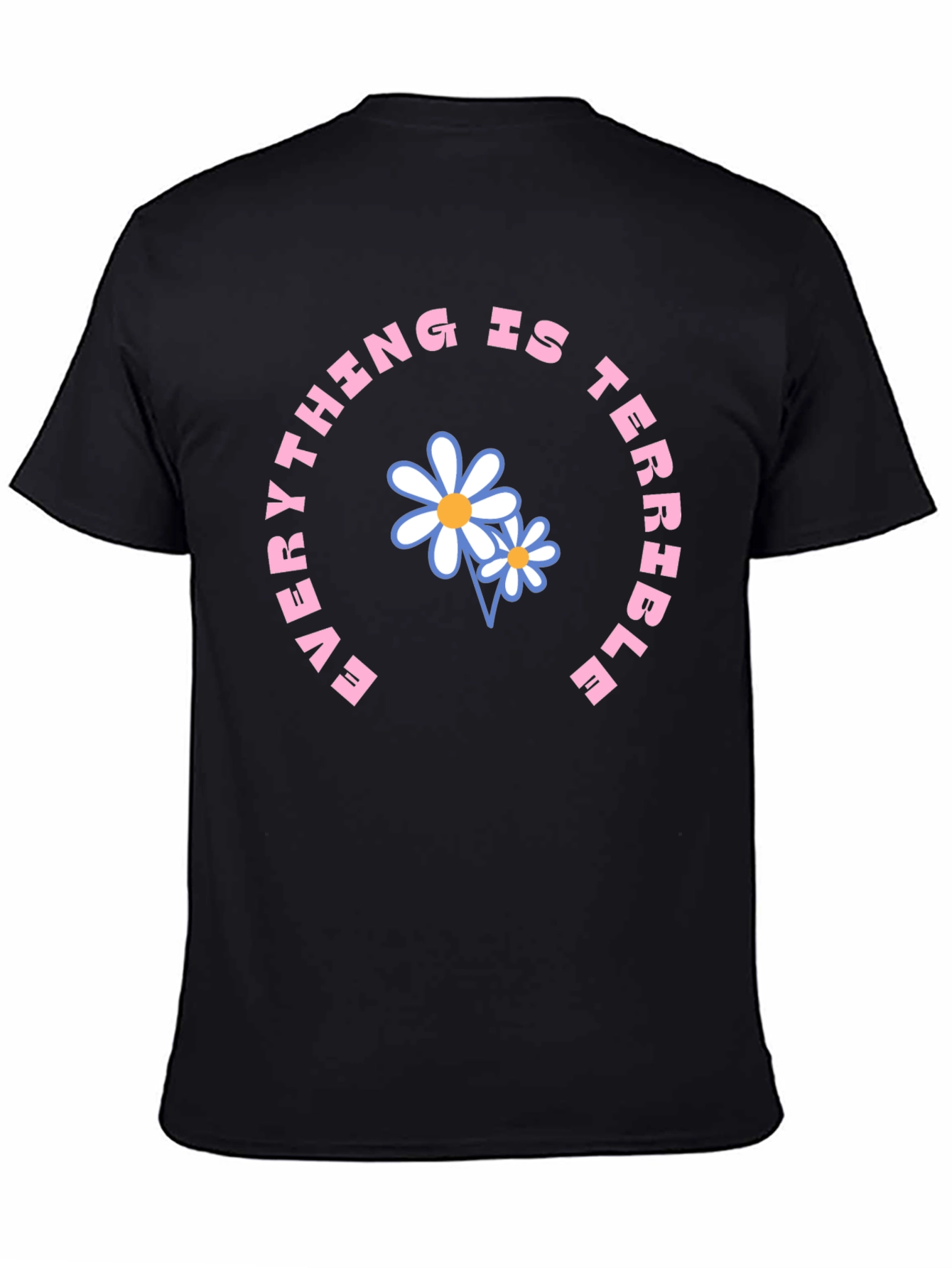 Black Everything is Terrible Graphic Tee view 4