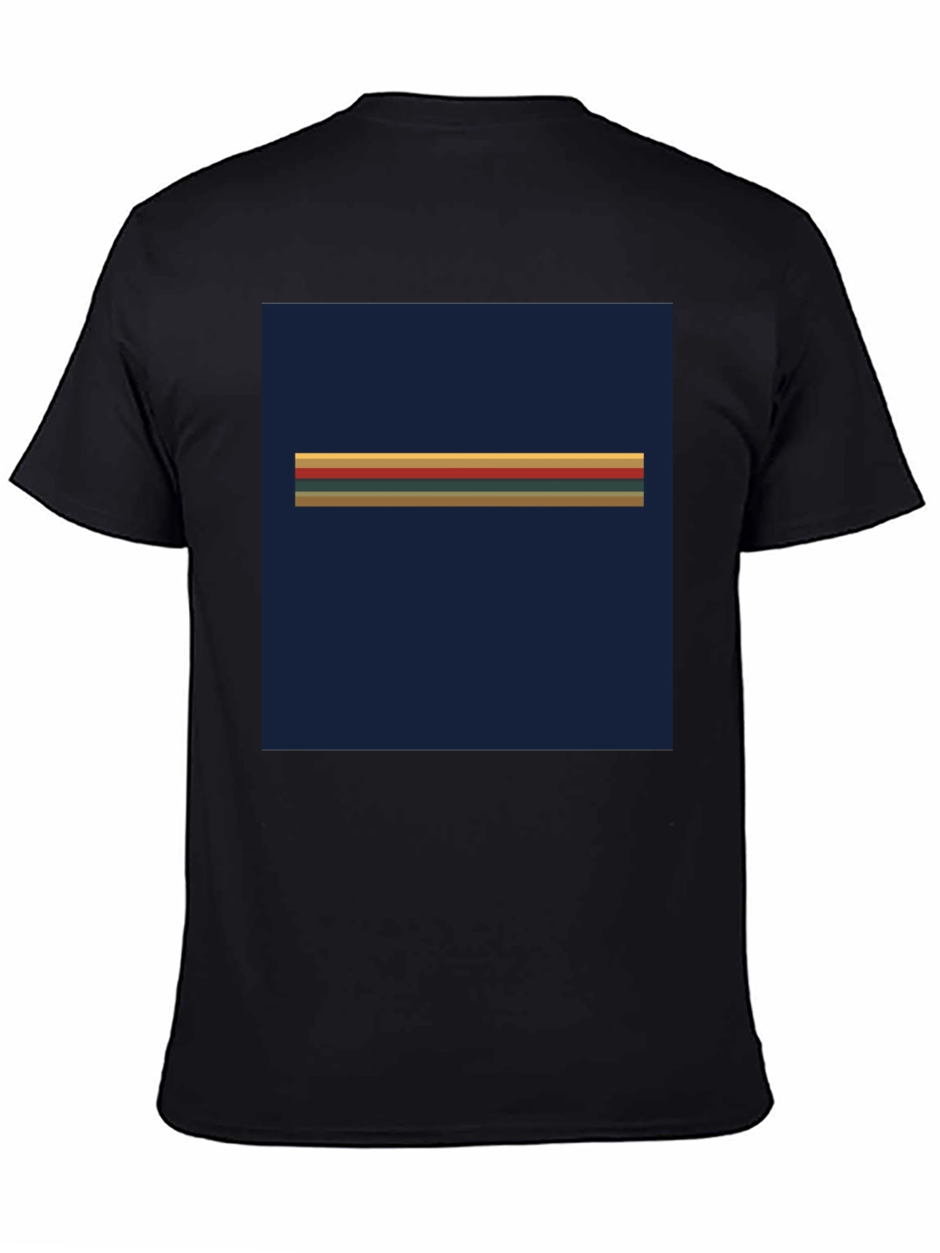 Black Retro Stripe Graphic Tee - Dr. Who Inspired view 4