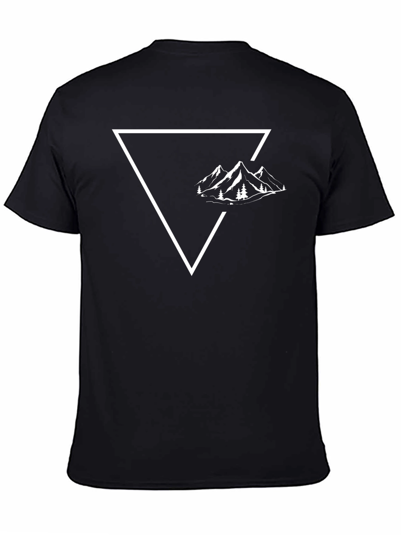 Black Mountain Triangle Graphic Tee - Black view 4