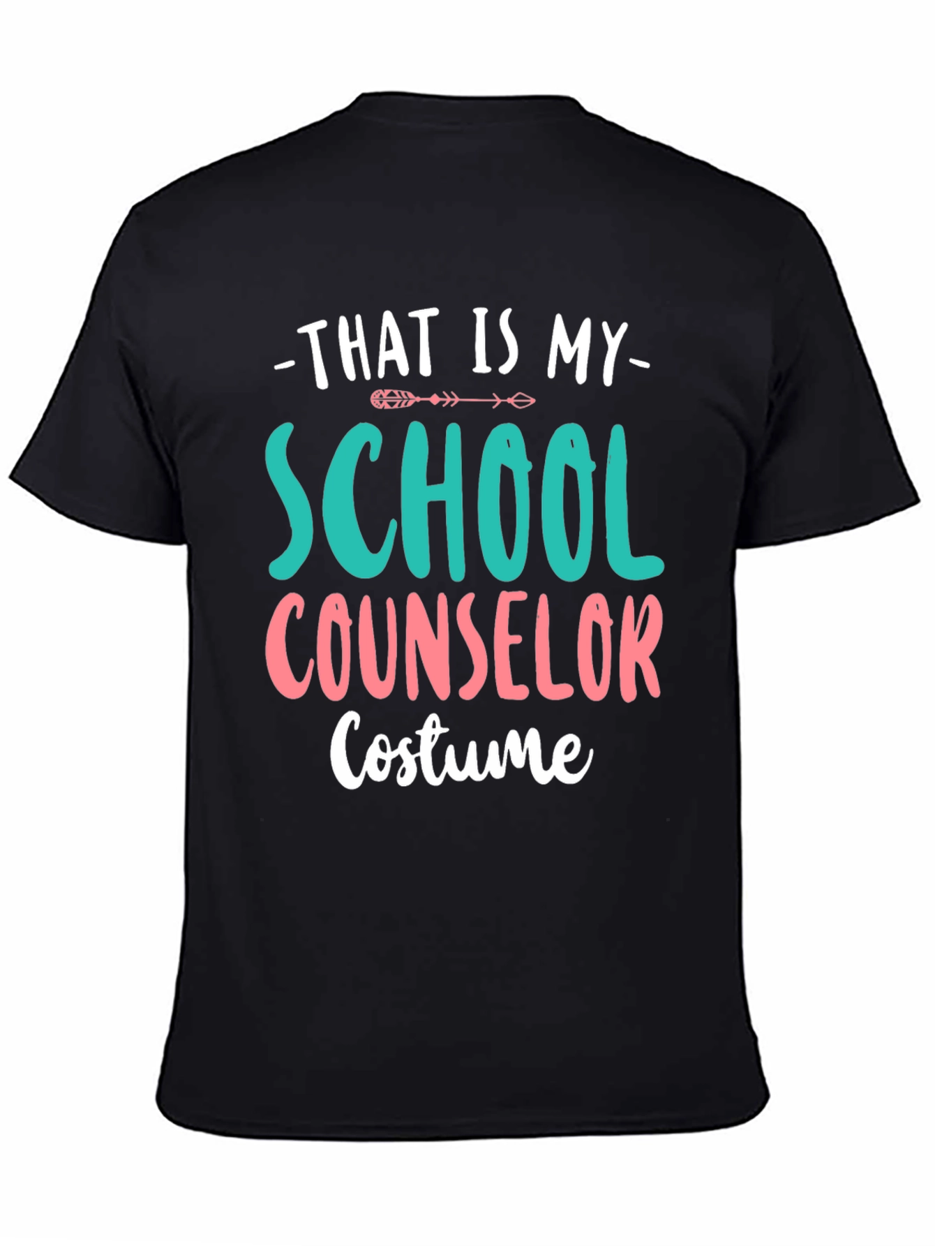 Black School Counselor Costume T-Shirt Funny Halloween view 4