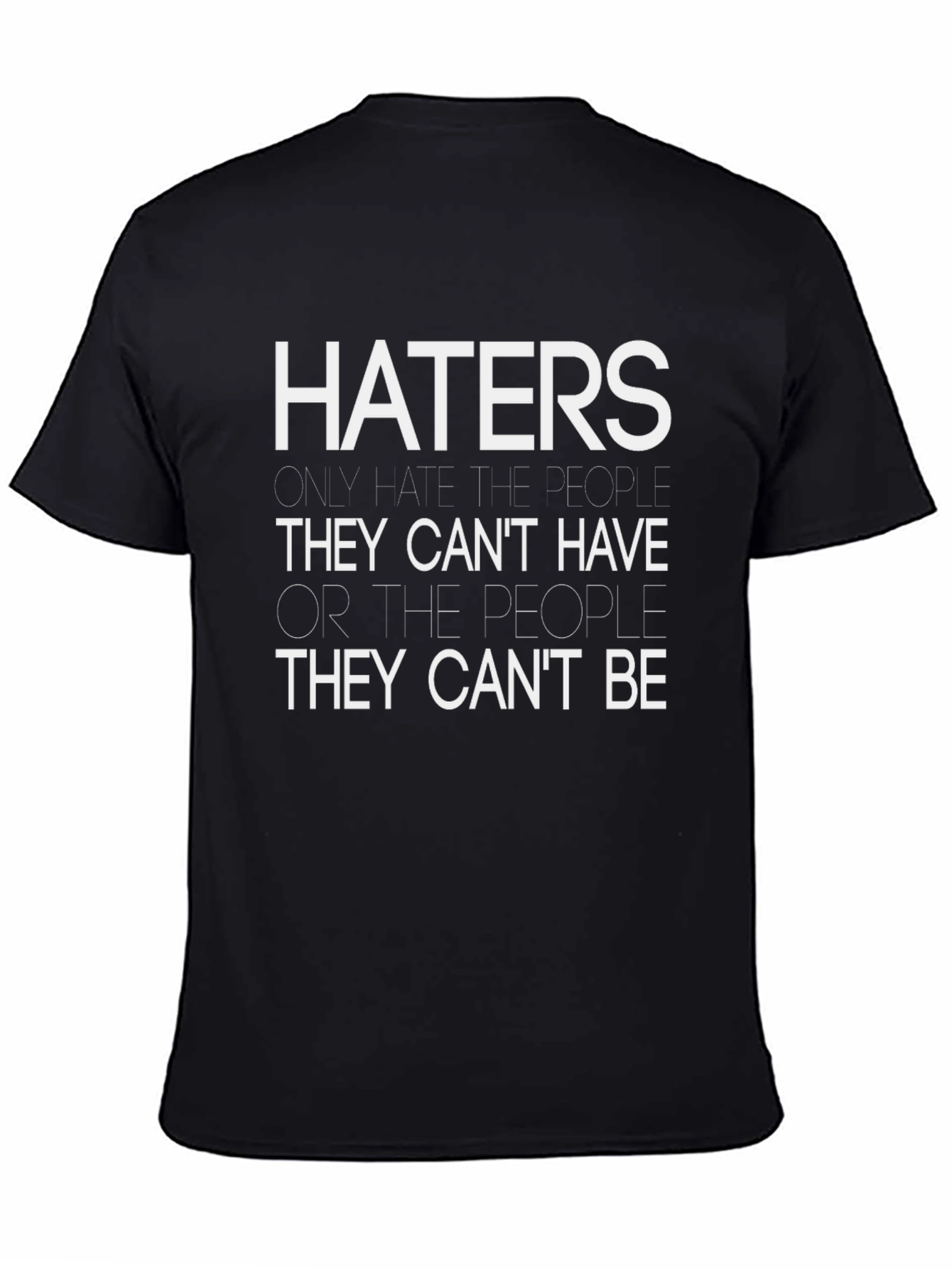 Black Haters Graphic Tee - Men's Black T-Shirt view 4