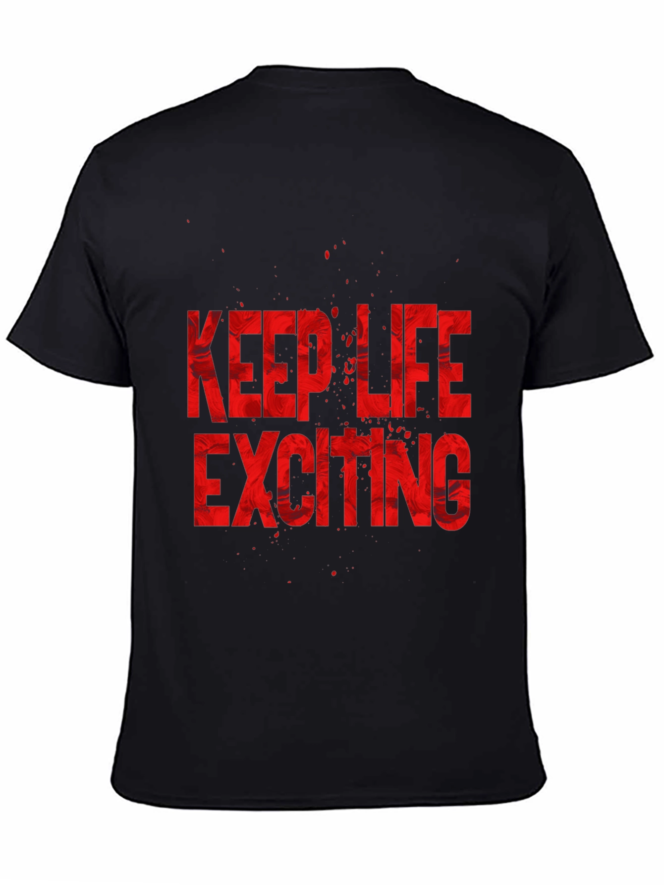 Black Keep Life Exciting Graphic T-Shirt view 4