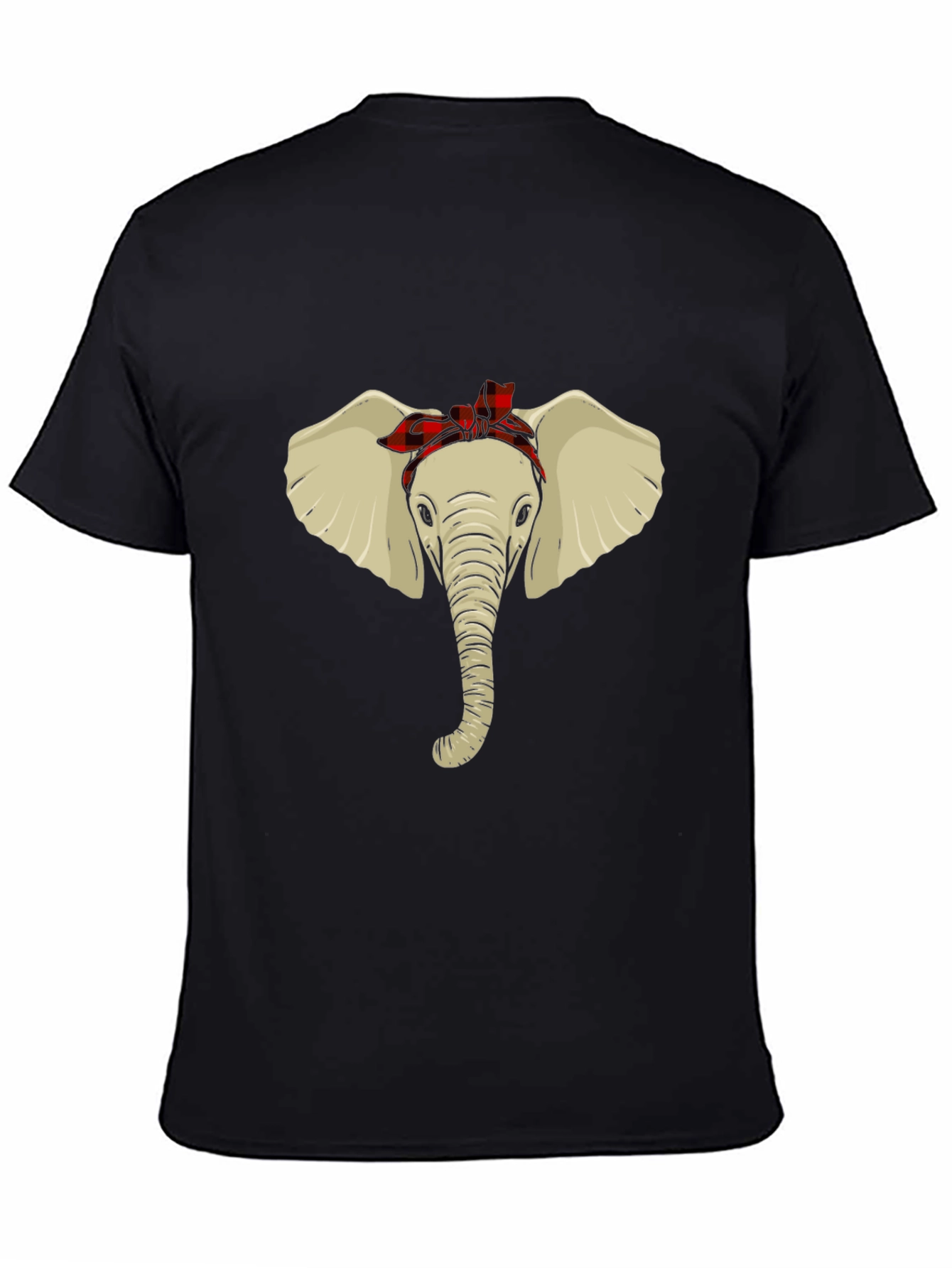 Black Elephant with Bandana Graphic Tee - Unisex view 4