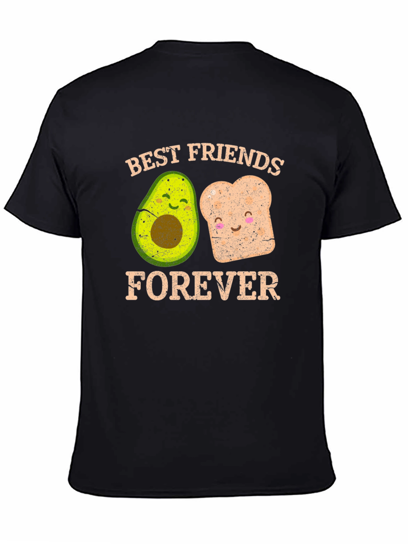 Black Best Friends Forever Avocado and Toast Graphic Tee view 4