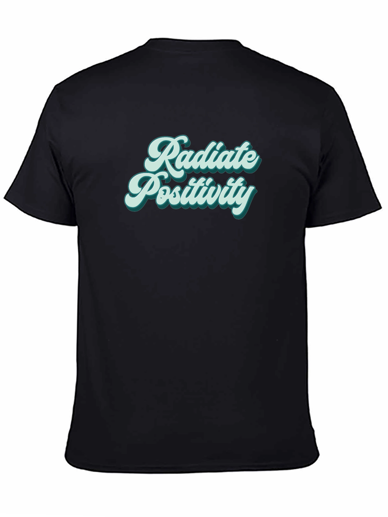 Black Radiate Positivity Black Graphic Tee view 4