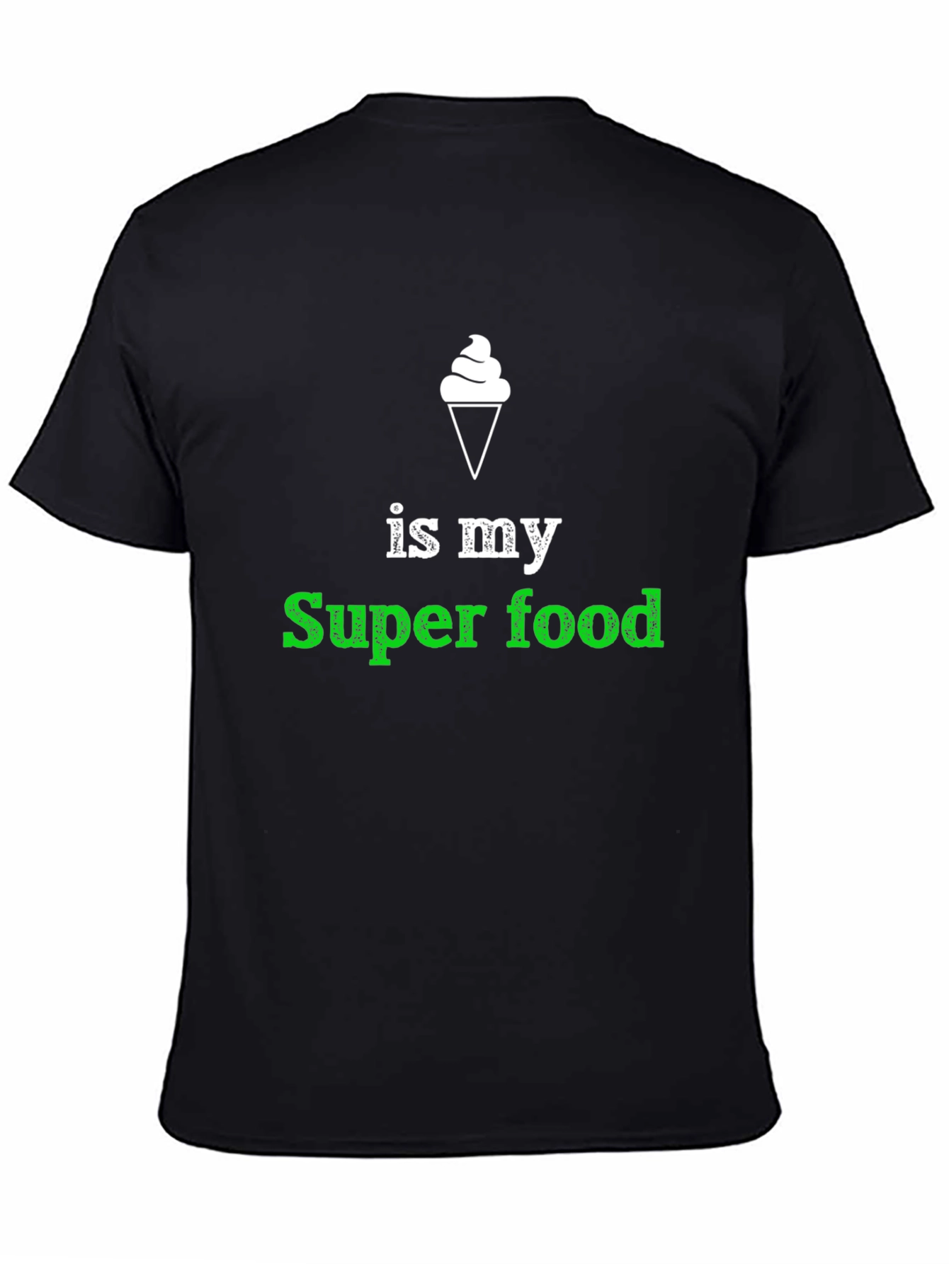 Black Ice Cream Super Food T-Shirt view 4