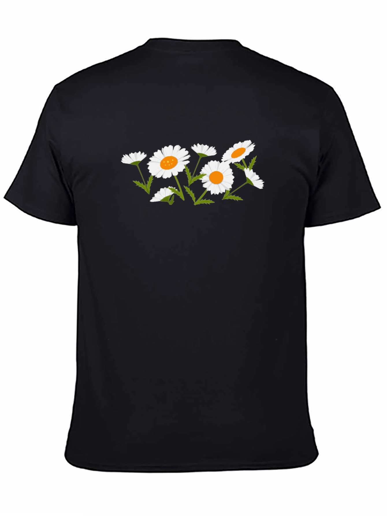 Black Black Floral Daisy Graphic T-Shirt view 4
