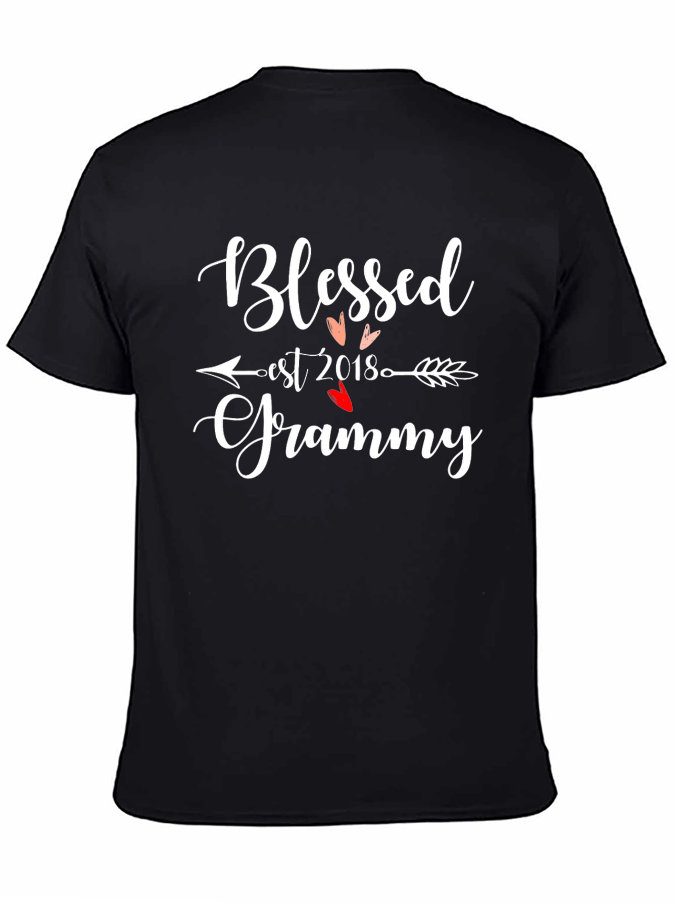 Black Blessed Grammy Est. 2018 Graphic T-Shirt view 4