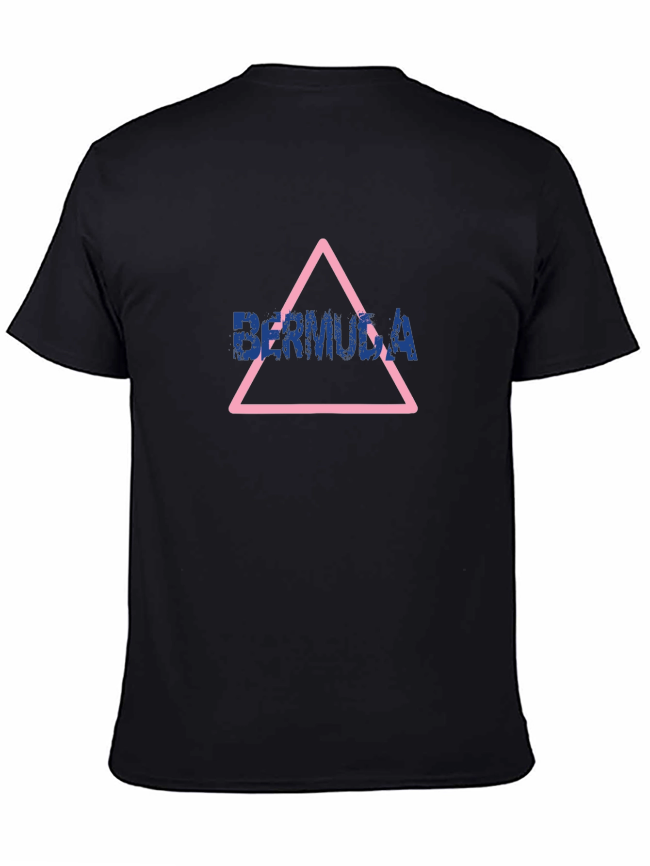 Black Bermuda Triangle Graphic Print T-Shirt view 4