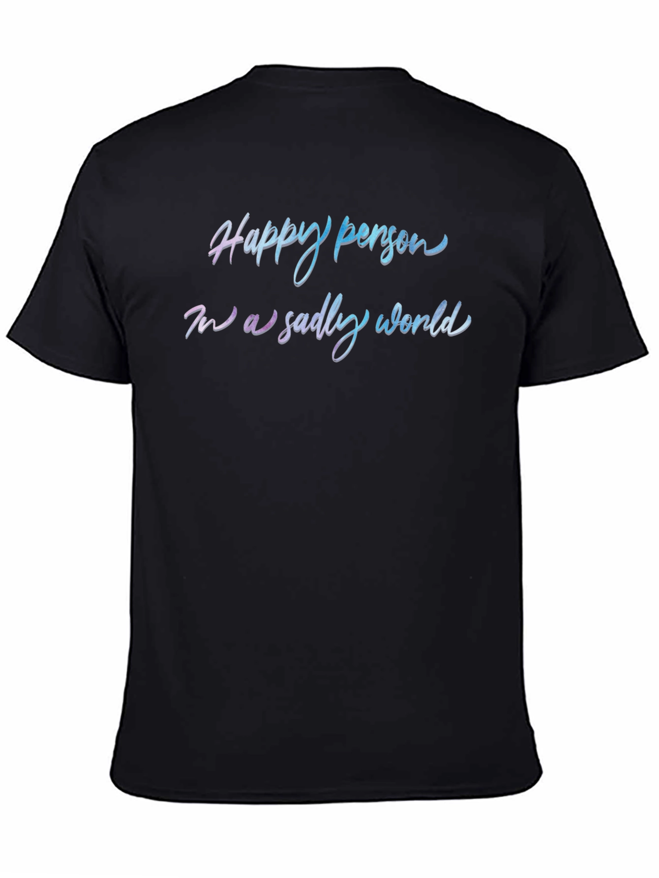 Black Happy Person T-Shirt - Trendy Slogan Tee view 4