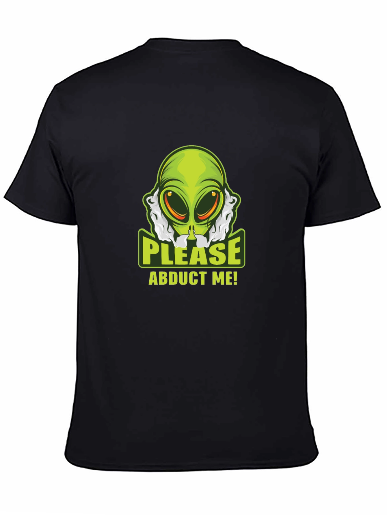 Black Alien Abduction T-Shirt - Please Abduct Me Tee view 4