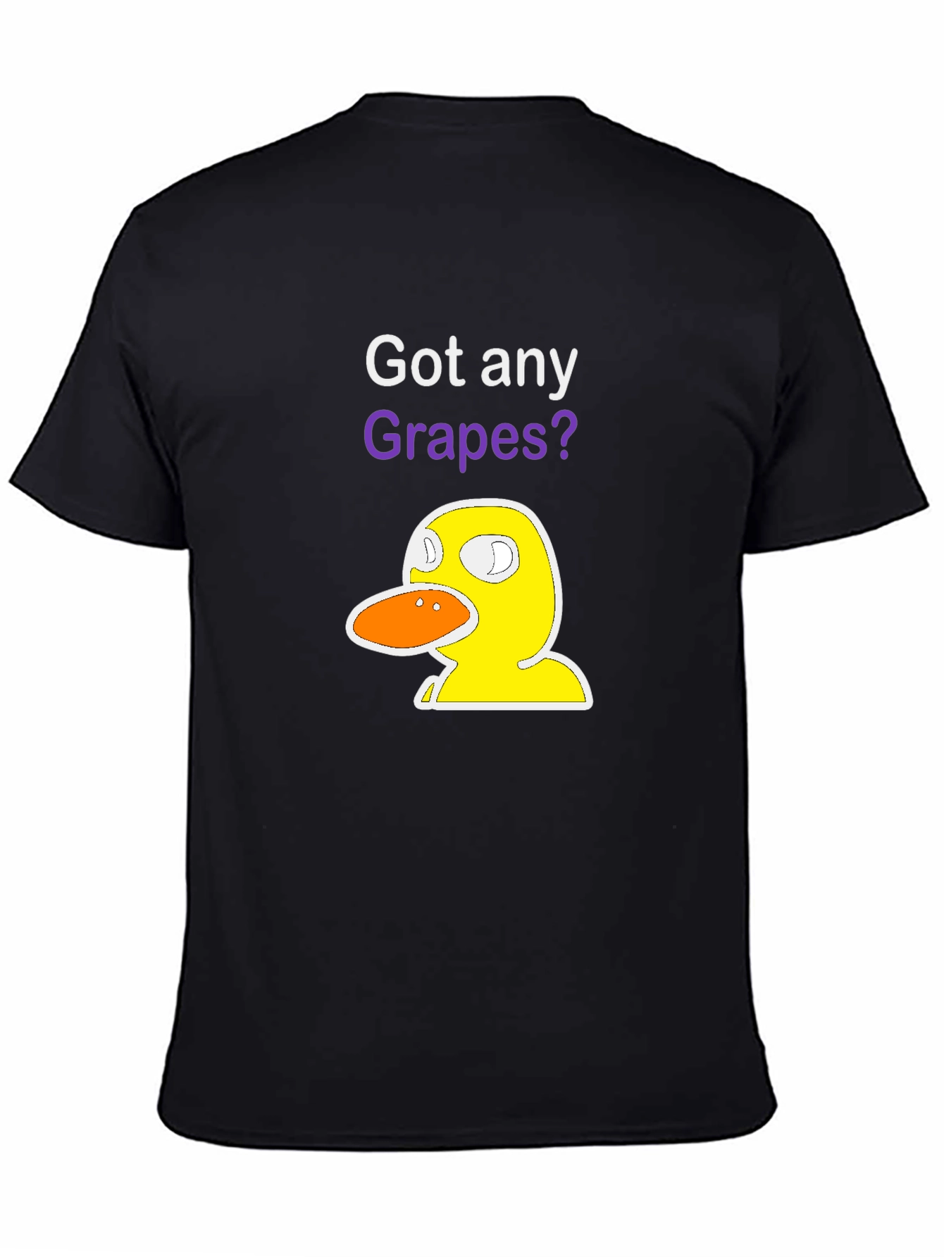 Black Got Any Grapes? Duck T-Shirt - Funny Graphic Tee view 4
