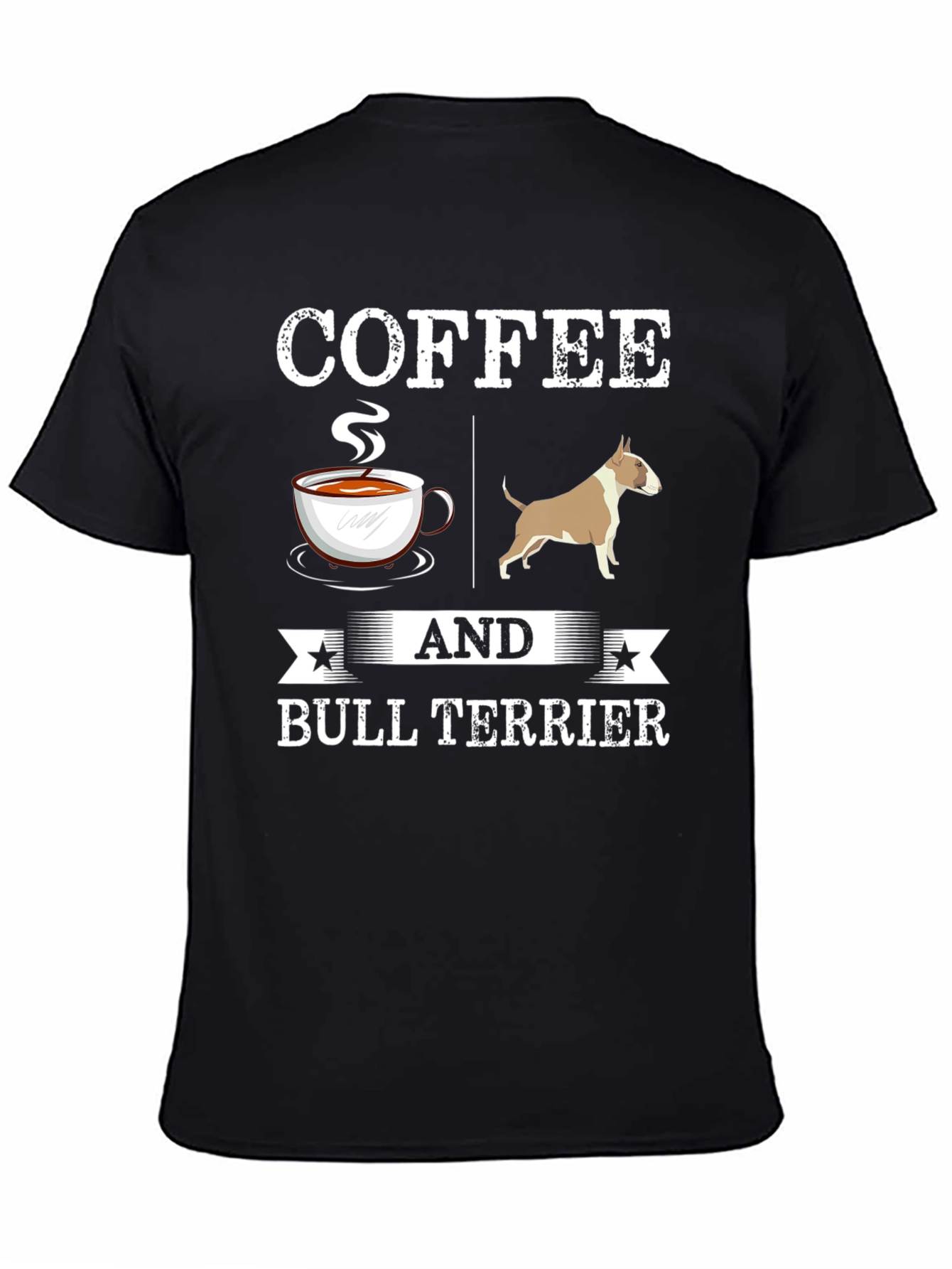 Black Coffee and Bull Terrier Graphic T-Shirt view 4