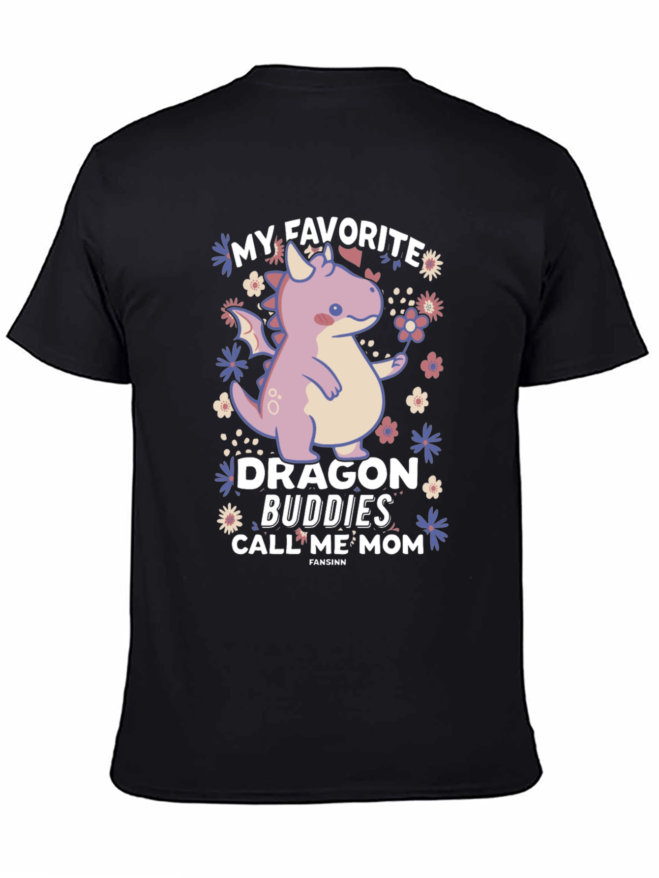 Black Dragon Buddies Mom Graphic T-Shirt view 4