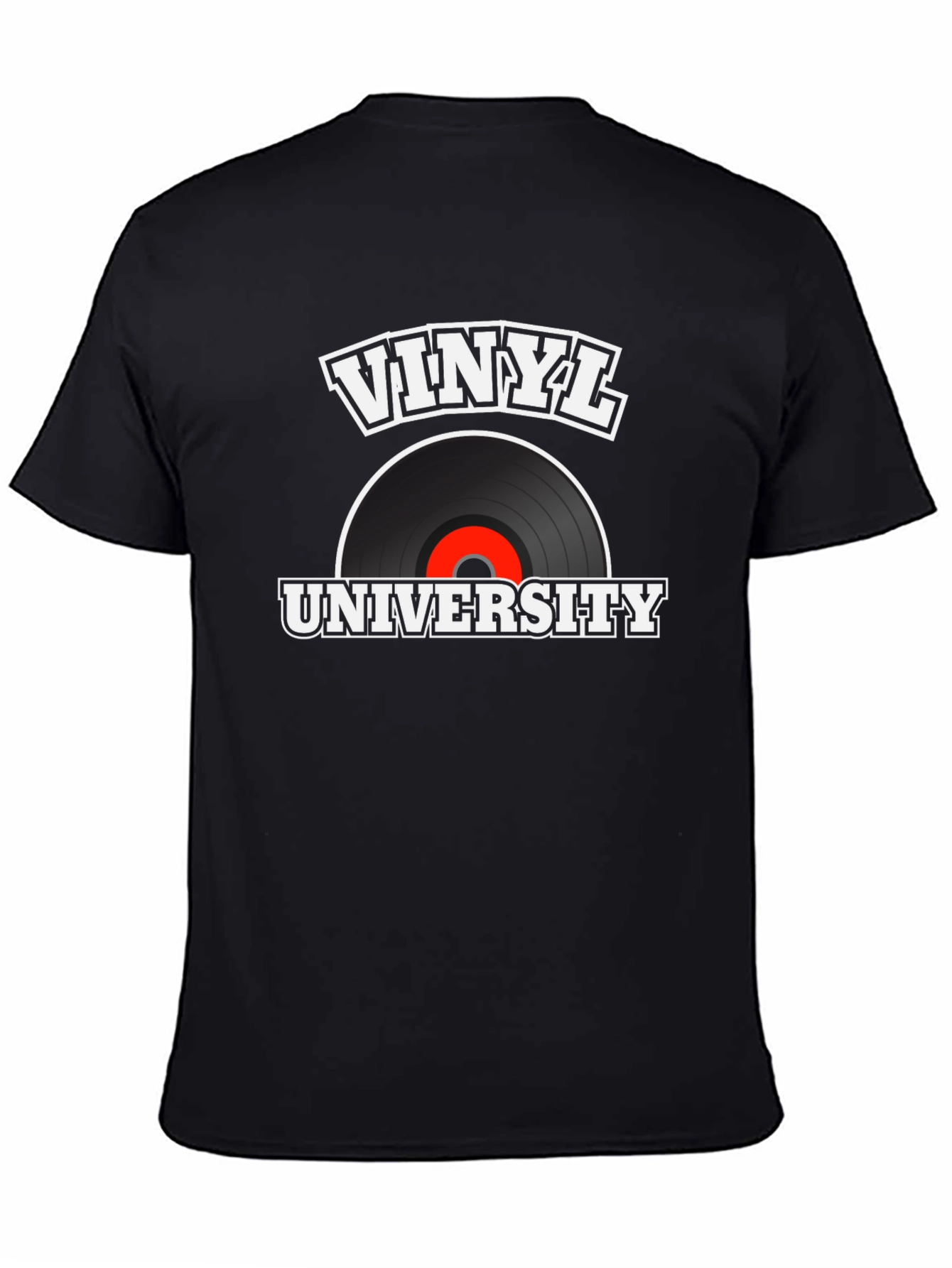 Black Vinyl University Black T-Shirt view 4