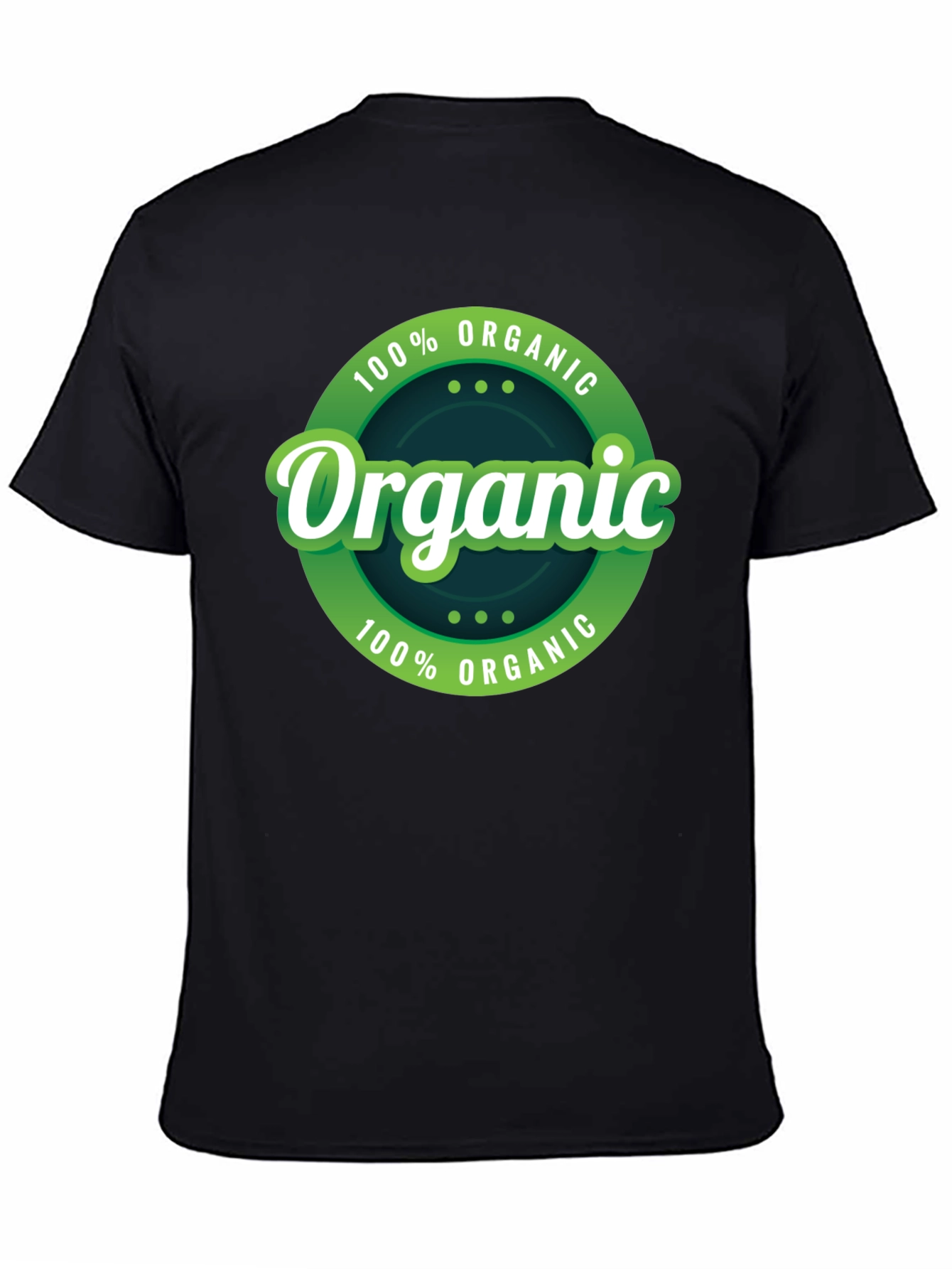 Black Organic Cotton T-Shirt - Eco Friendly view 4