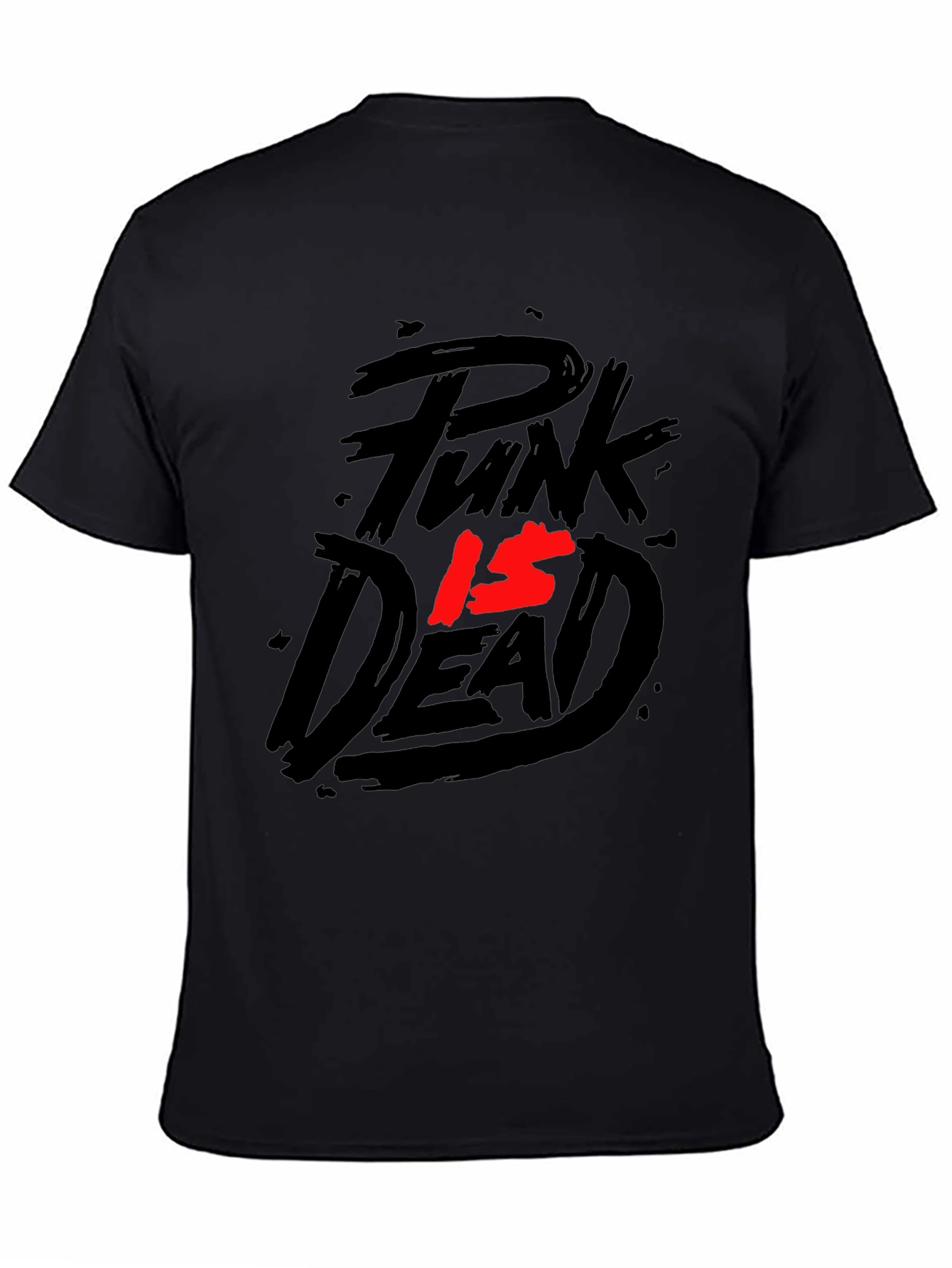 Black Punk Is Dead Graphic Tee - Black T-Shirt view 4