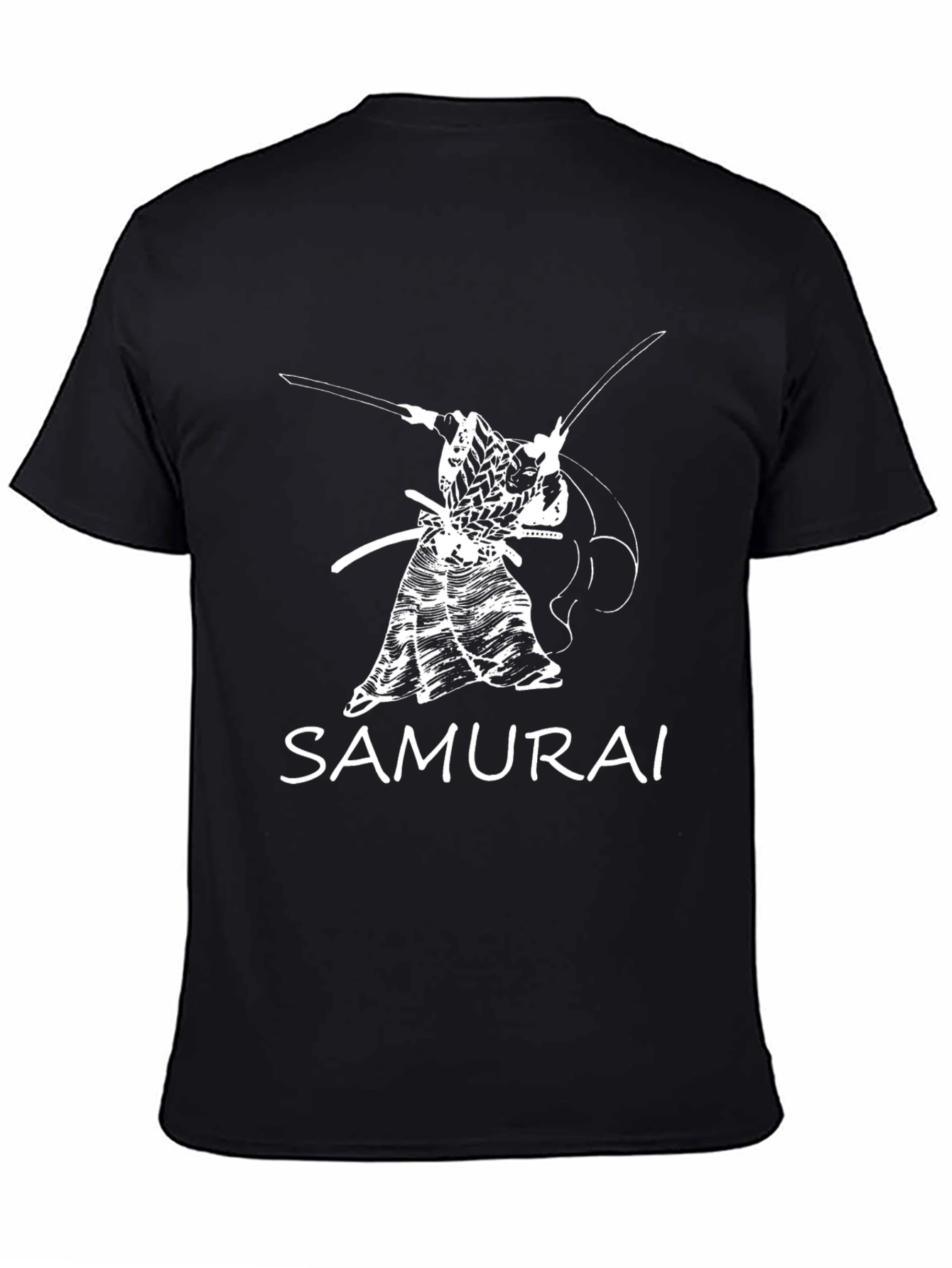 Black Samurai Graphic Tee - Bold Black T-Shirt view 4