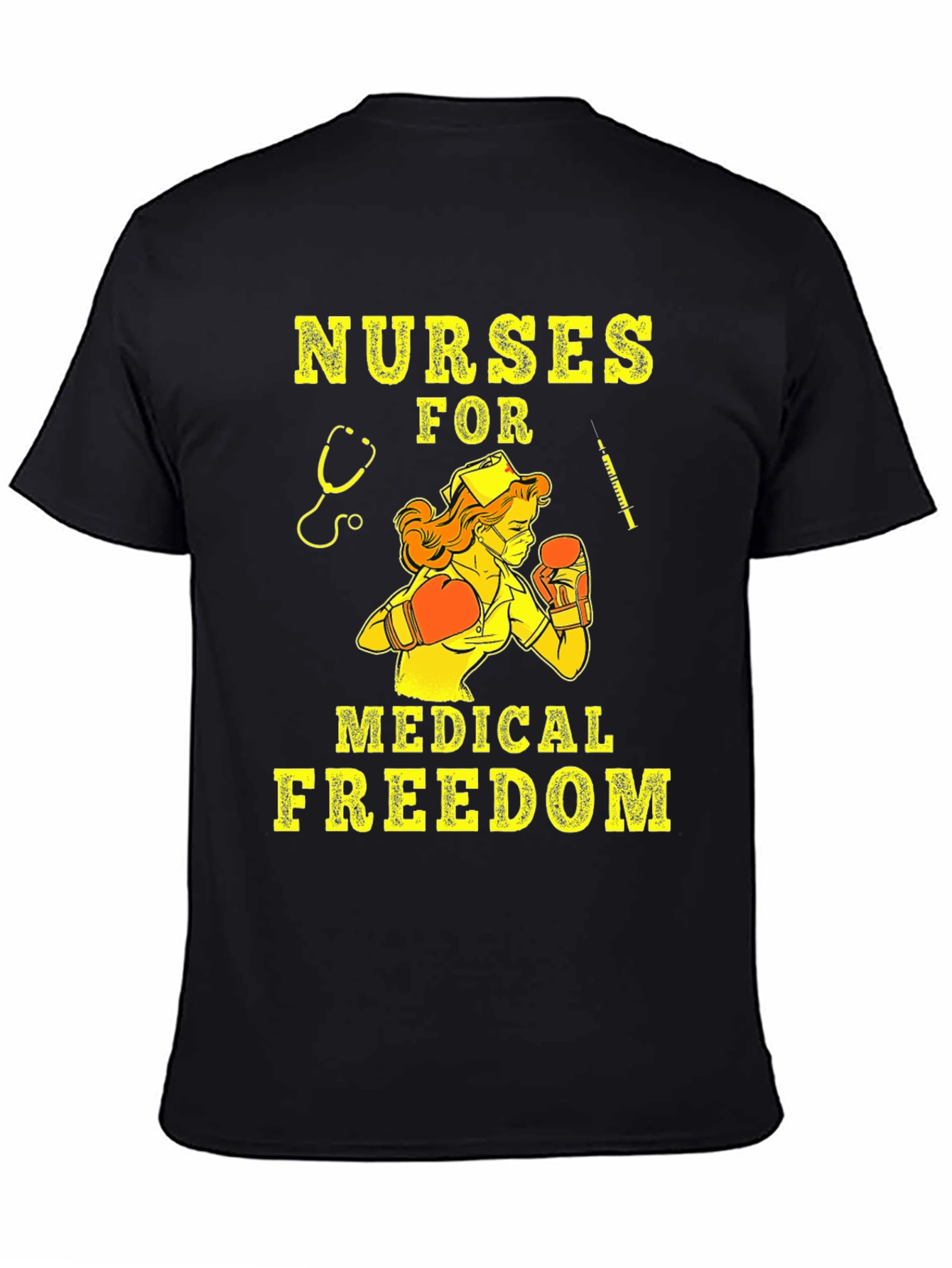 Black Nurses For Medical Freedom T-Shirt view 4