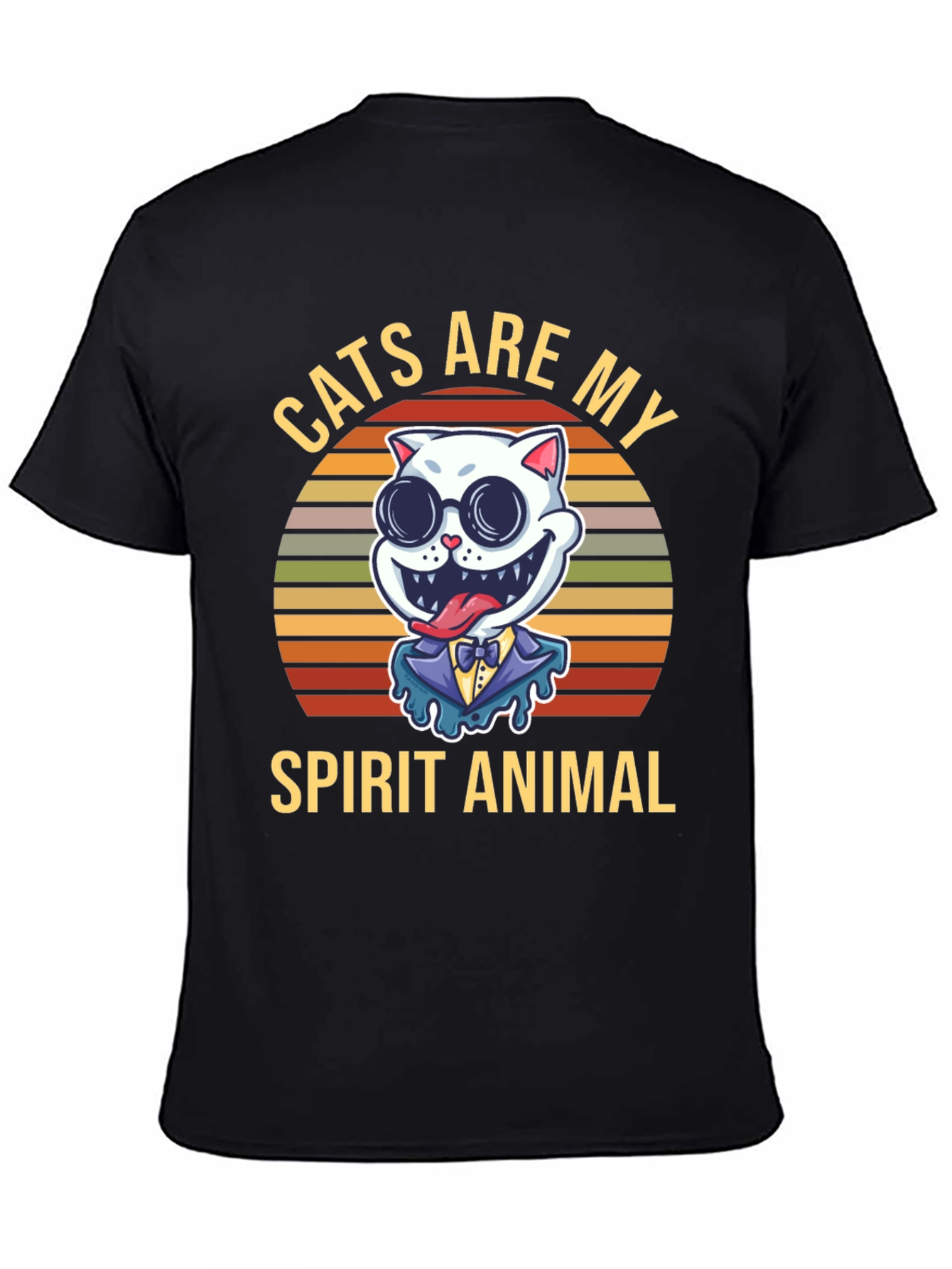 Black Cats Are My Spirit Animal Graphic T-Shirt view 4